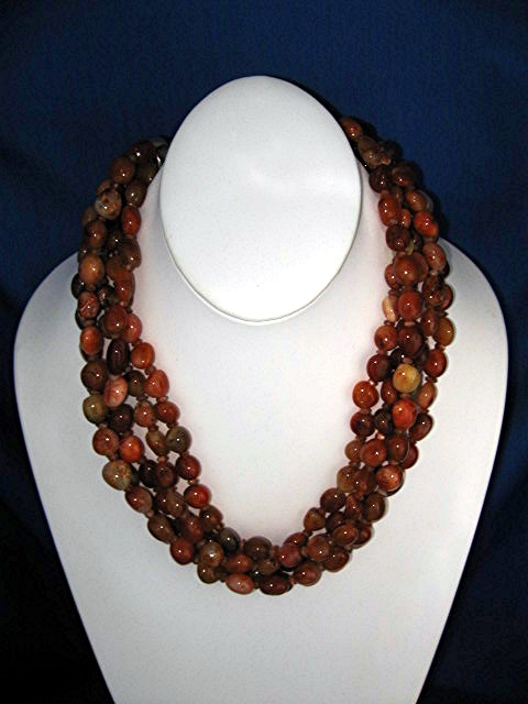Silver Creations Carnelian  5 Strands Sterling Silver N