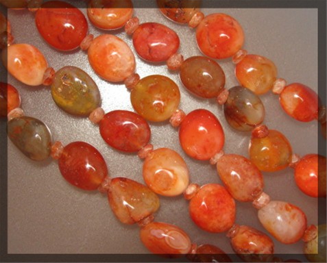 Silver Creations Carnelian  5 Strands Sterling Silver N