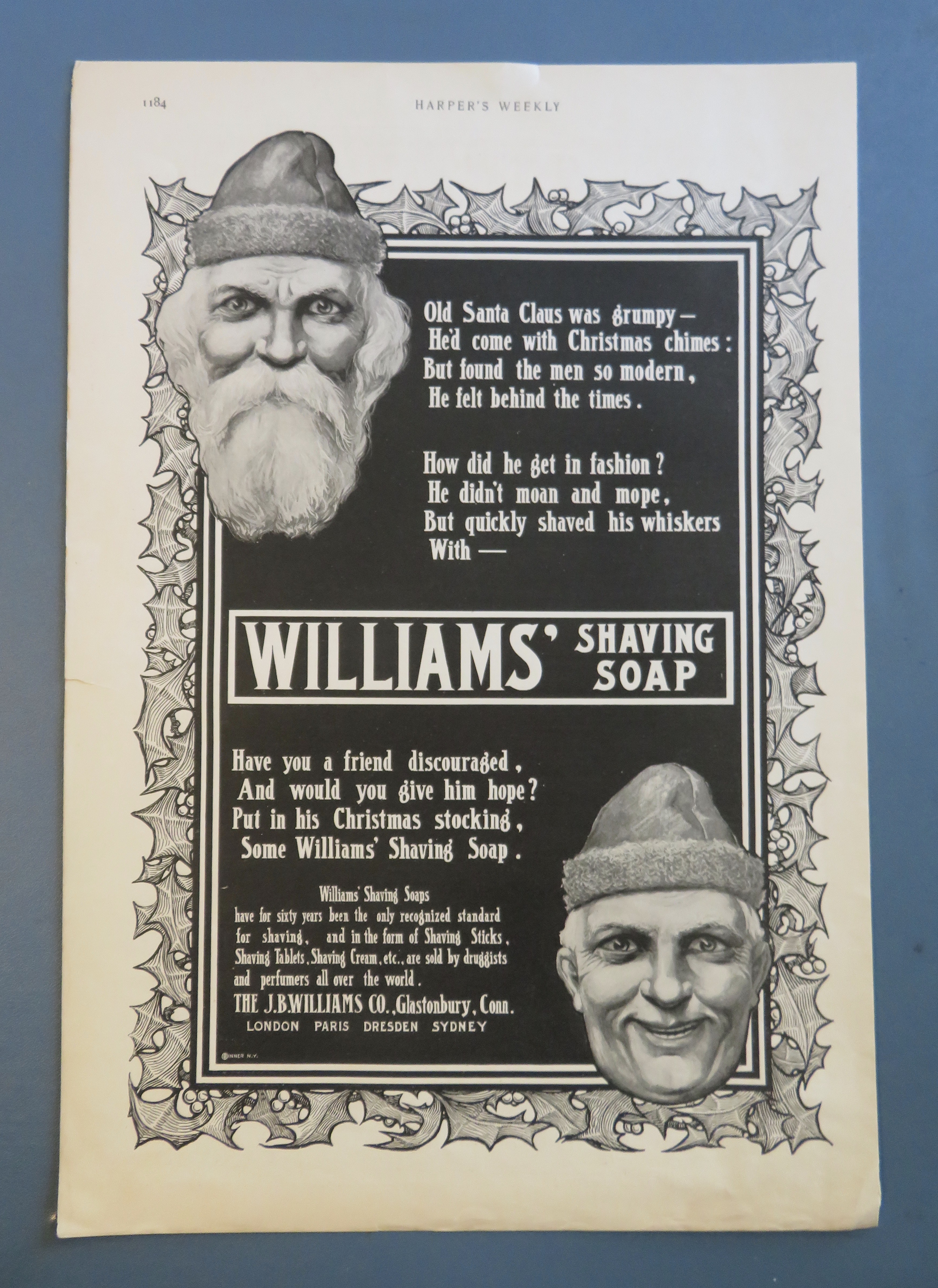 1900 Williams Shaving Soap with Men's Faces