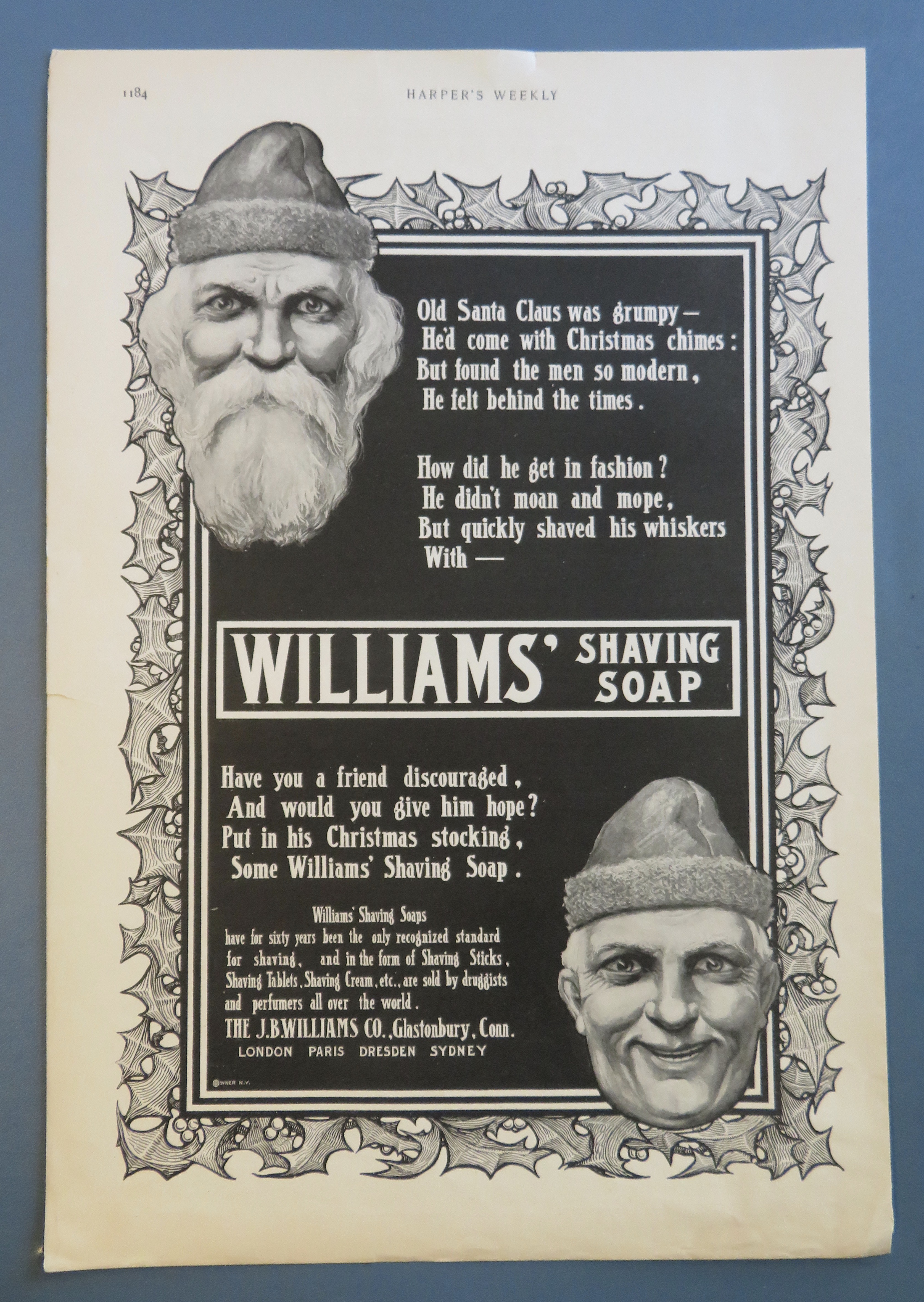 1900 Williams Shaving Soap with Men's Faces
