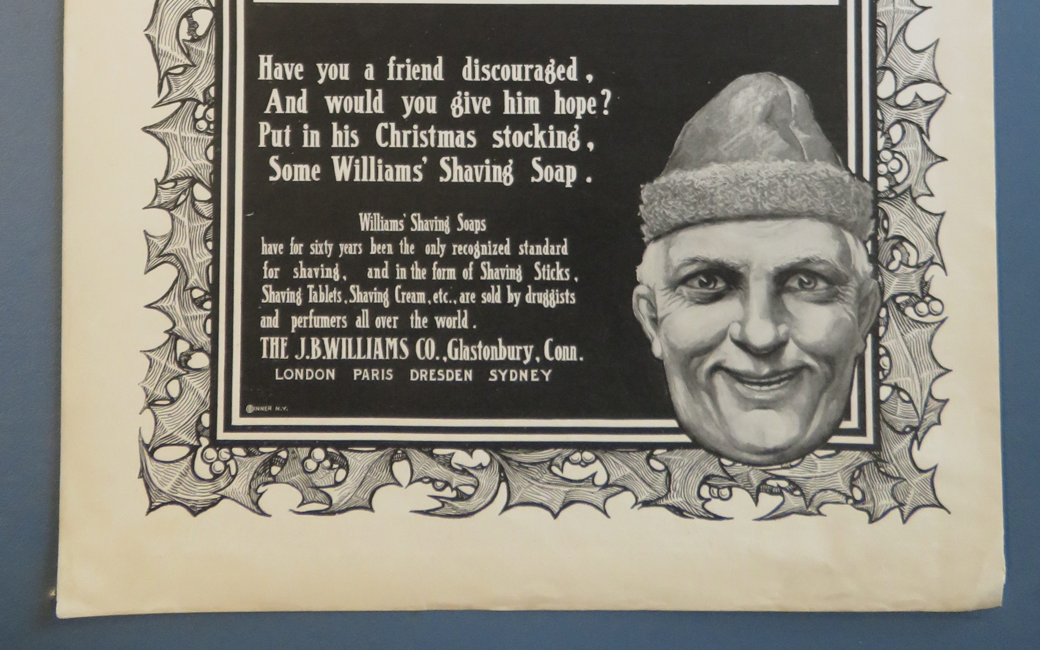 1900 Williams Shaving Soap with Men's Faces