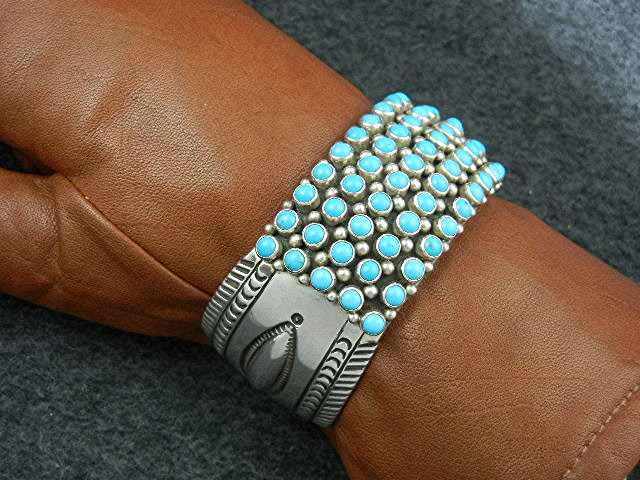 Native American Sterling Silver Turquoise A. Toadlena