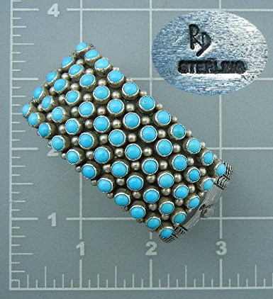 Native American Sterling Silver Turquoise A. Toadlena