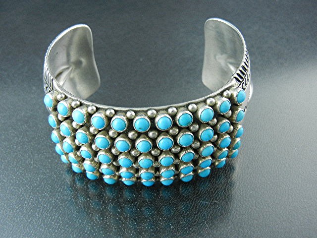 Native American Sterling Silver Turquoise A. Toadlena