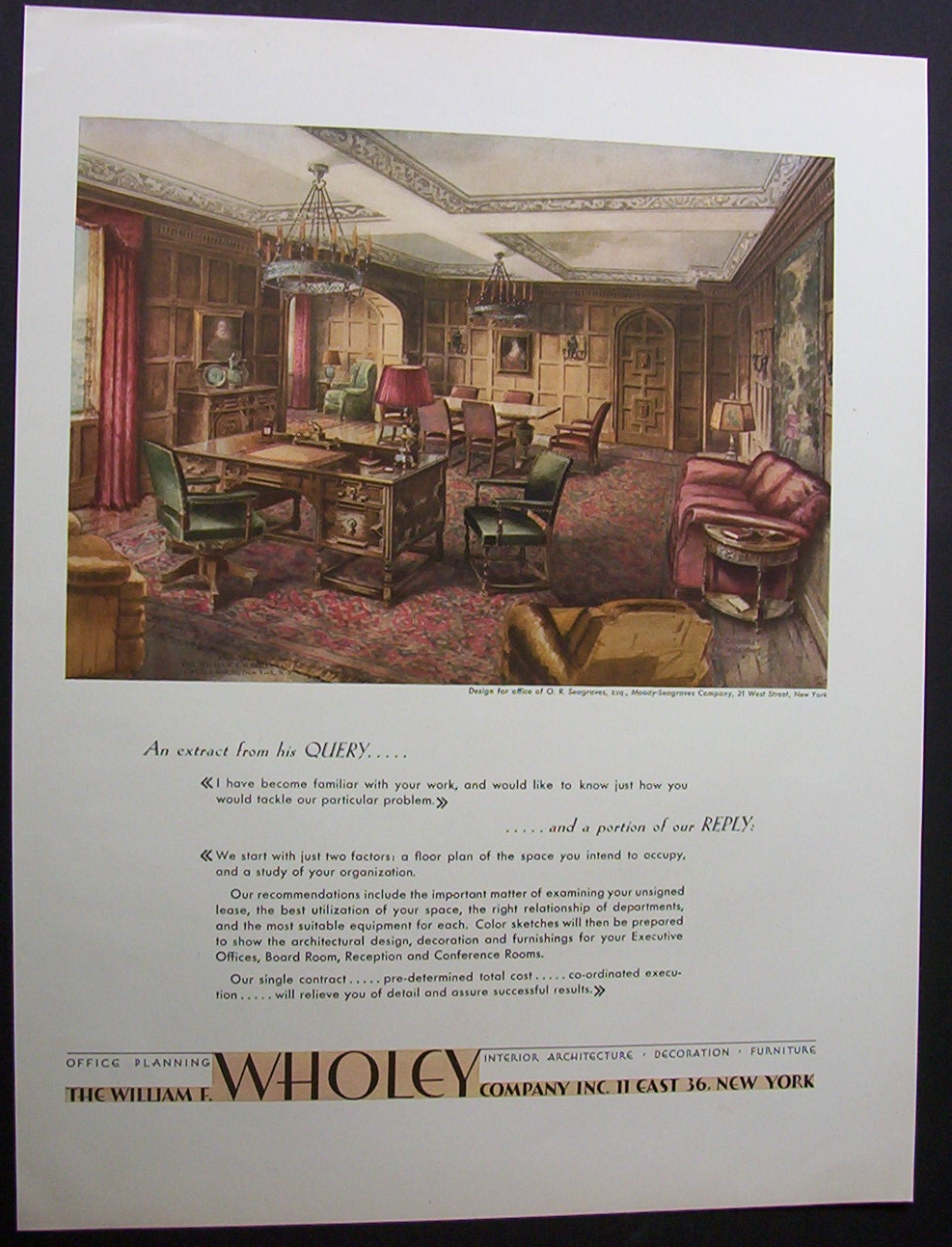 1931  William  F.  Wholey  Company