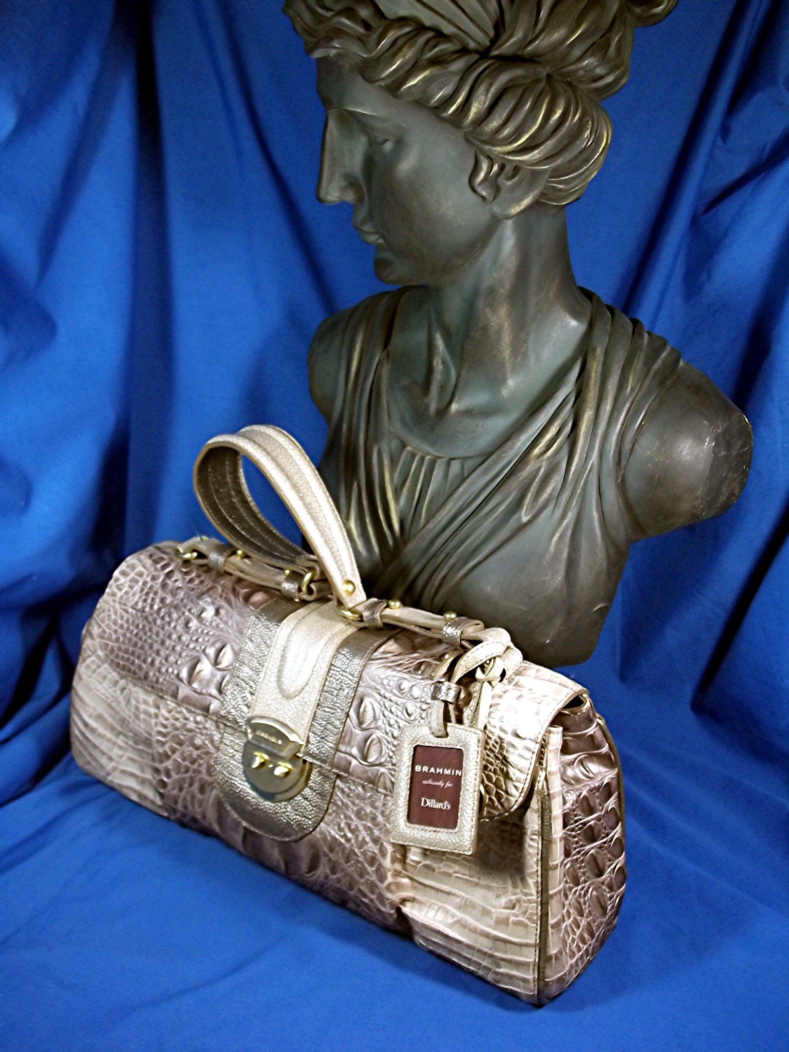 Brahmin Taupe Leather 'Miriam Mata' USA