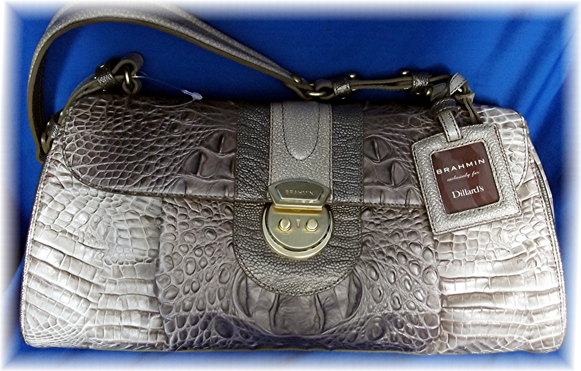 Brahmin Taupe Leather  'Miriam Mata' USA