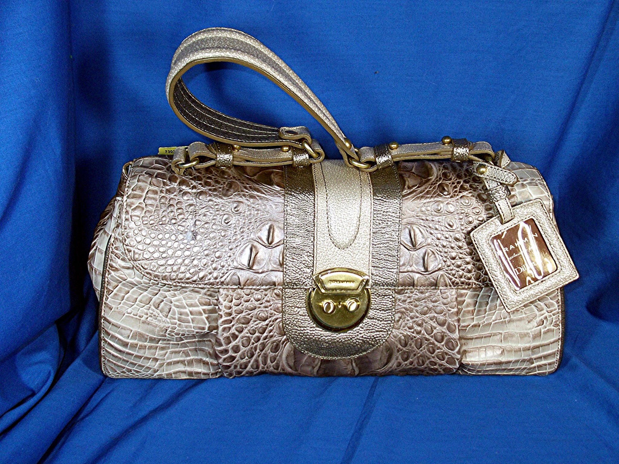 Brahmin Taupe Leather  'Miriam Mata' USA