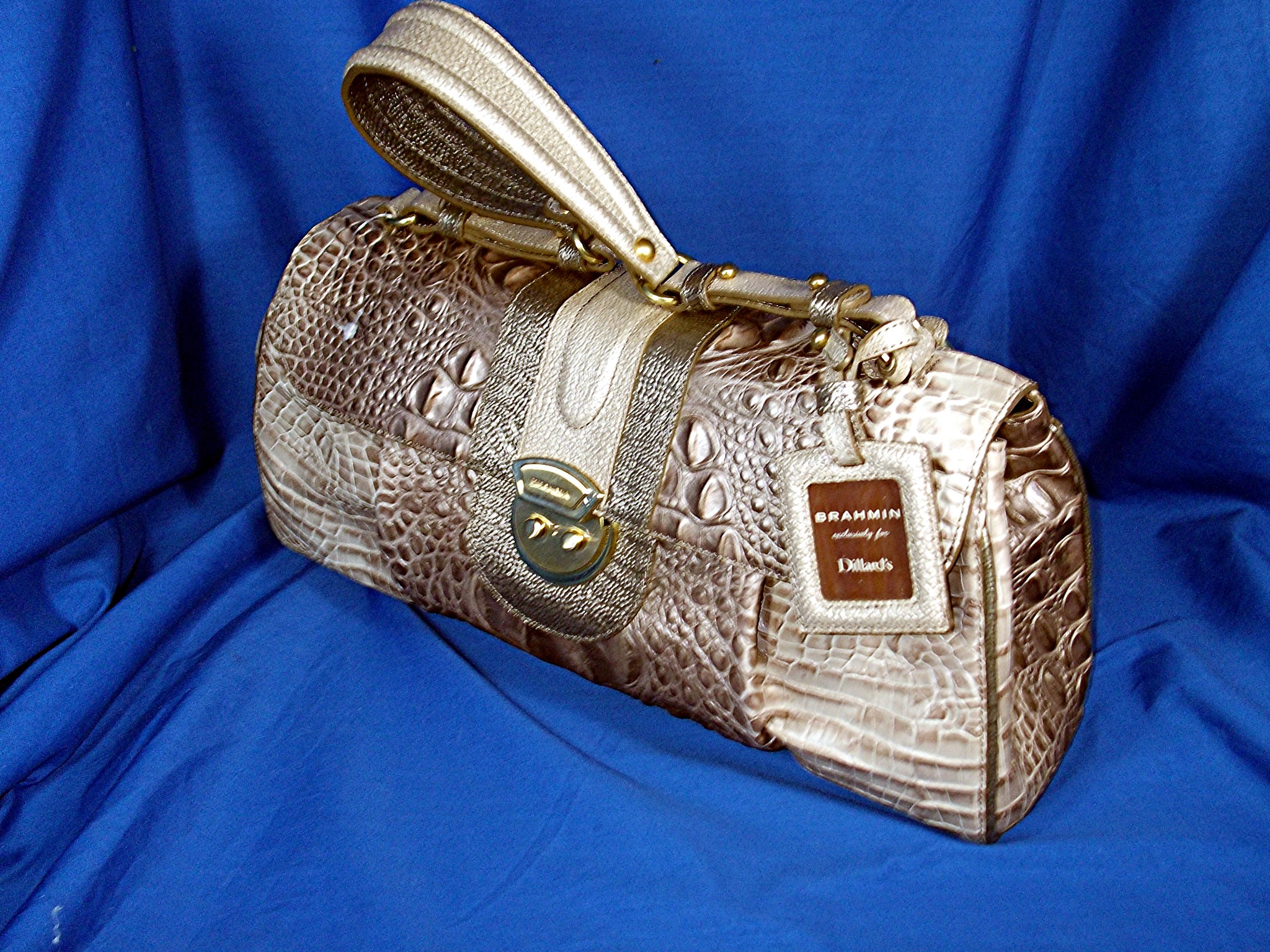Brahmin Taupe Leather  'Miriam Mata' USA