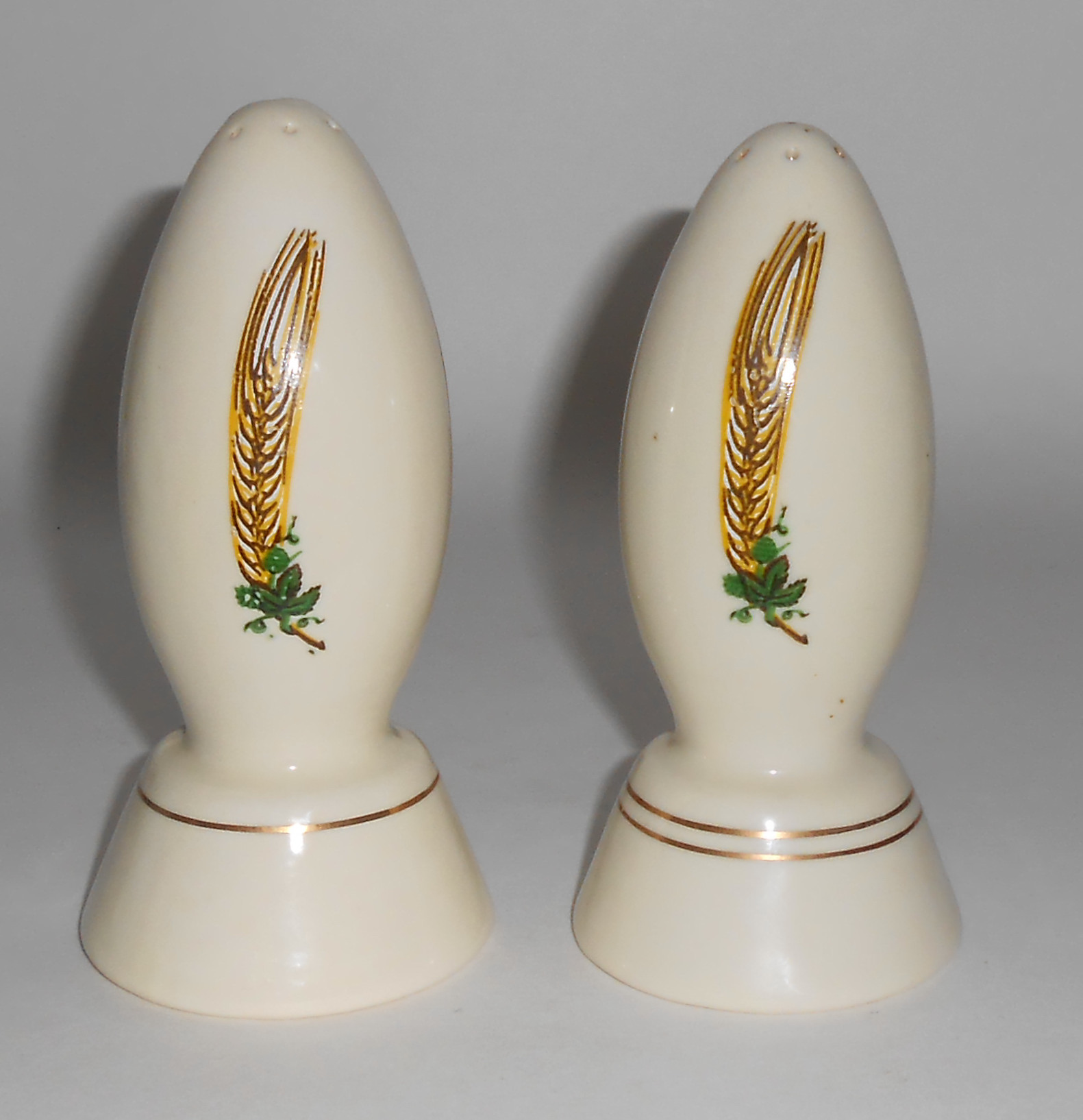 Coors Pottery Porcelain Barley/Hops Shaker Set! MINT