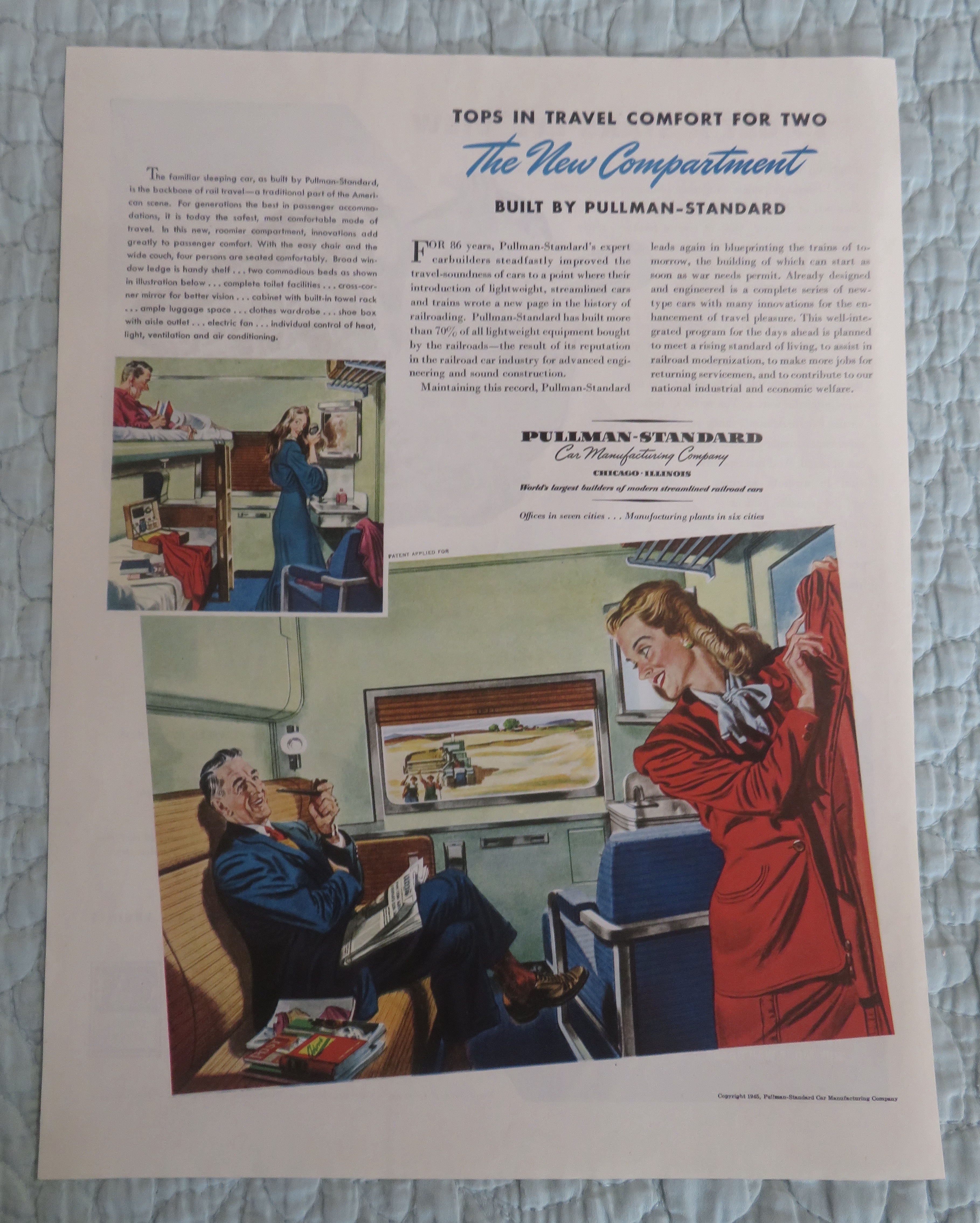 1945 Pullman Standard with Man & Woman Talking