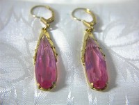 Dangling Bubble Gum Pink German Earrings
