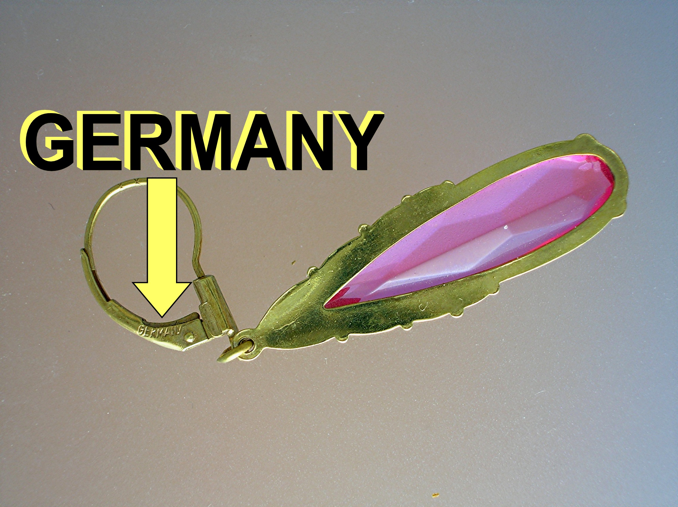 Dangling Bubble Gum Pink German Earrings