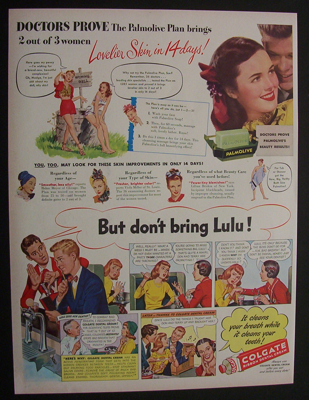 1948 Palmolive Soap  &  Colgate  Dental  Cream