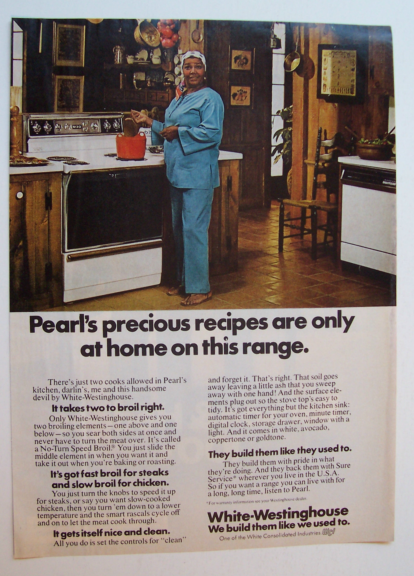 1976  White - Westinghouse  Range w/  Pearl  Bailey