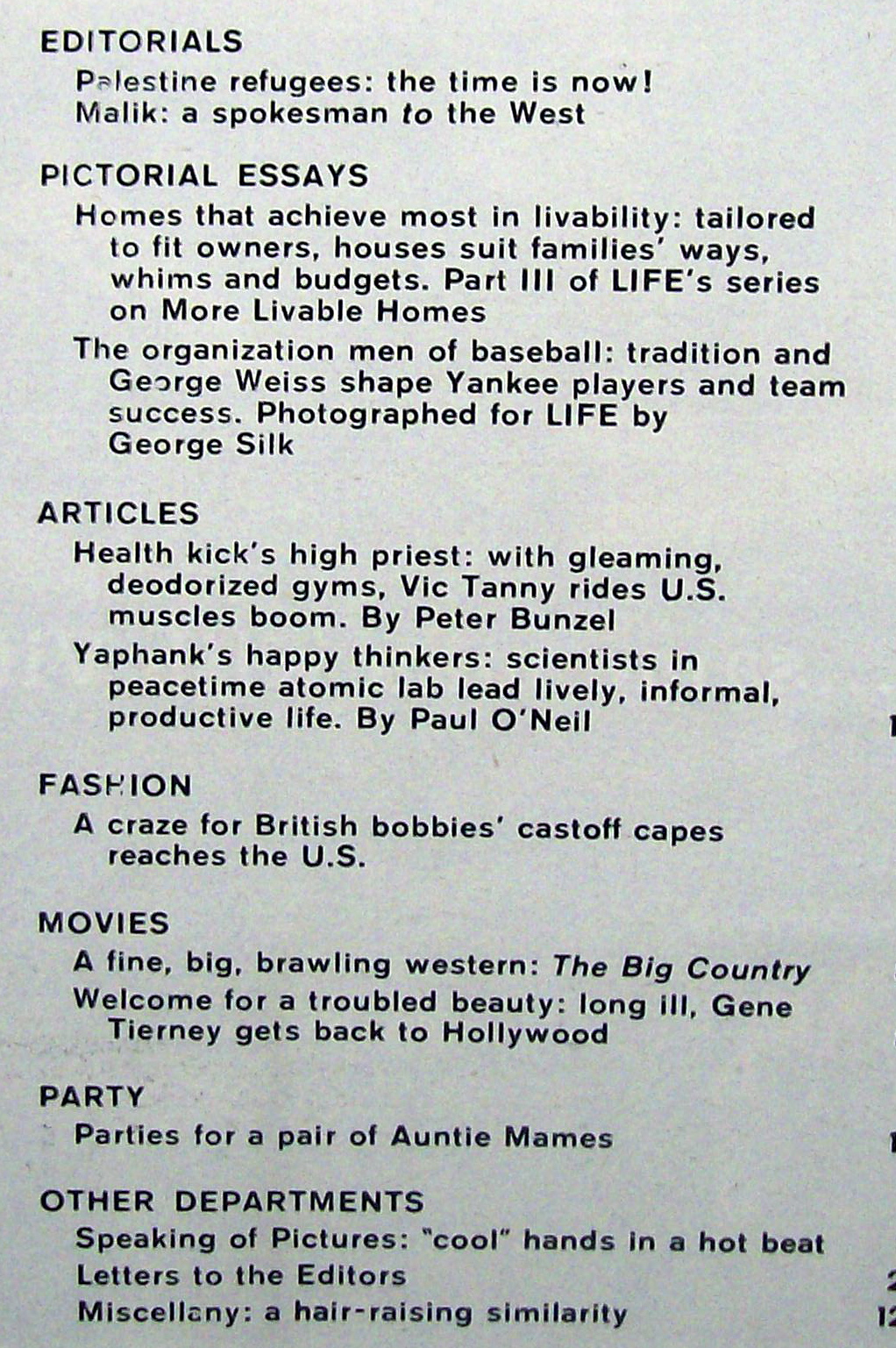 Life Magazine - September 29, 1958  - The Big Country