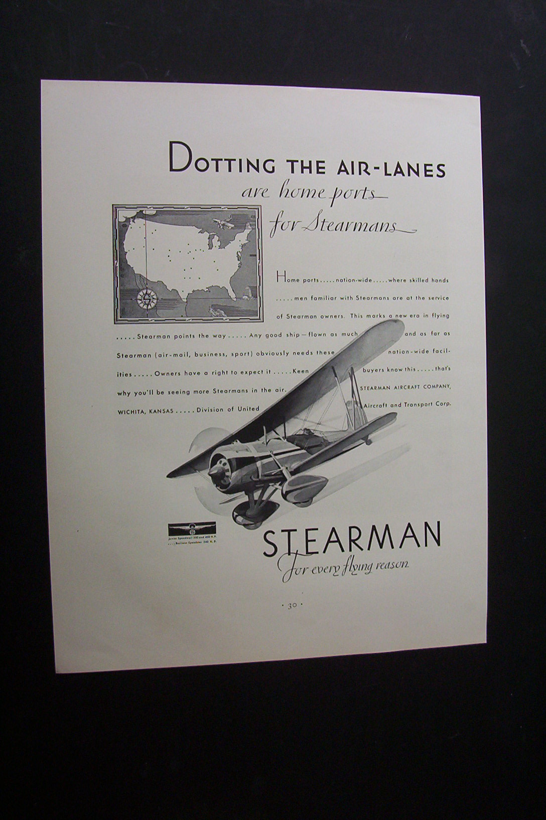 1931 Dual Ad: Chrysler Imperial & Stearman
