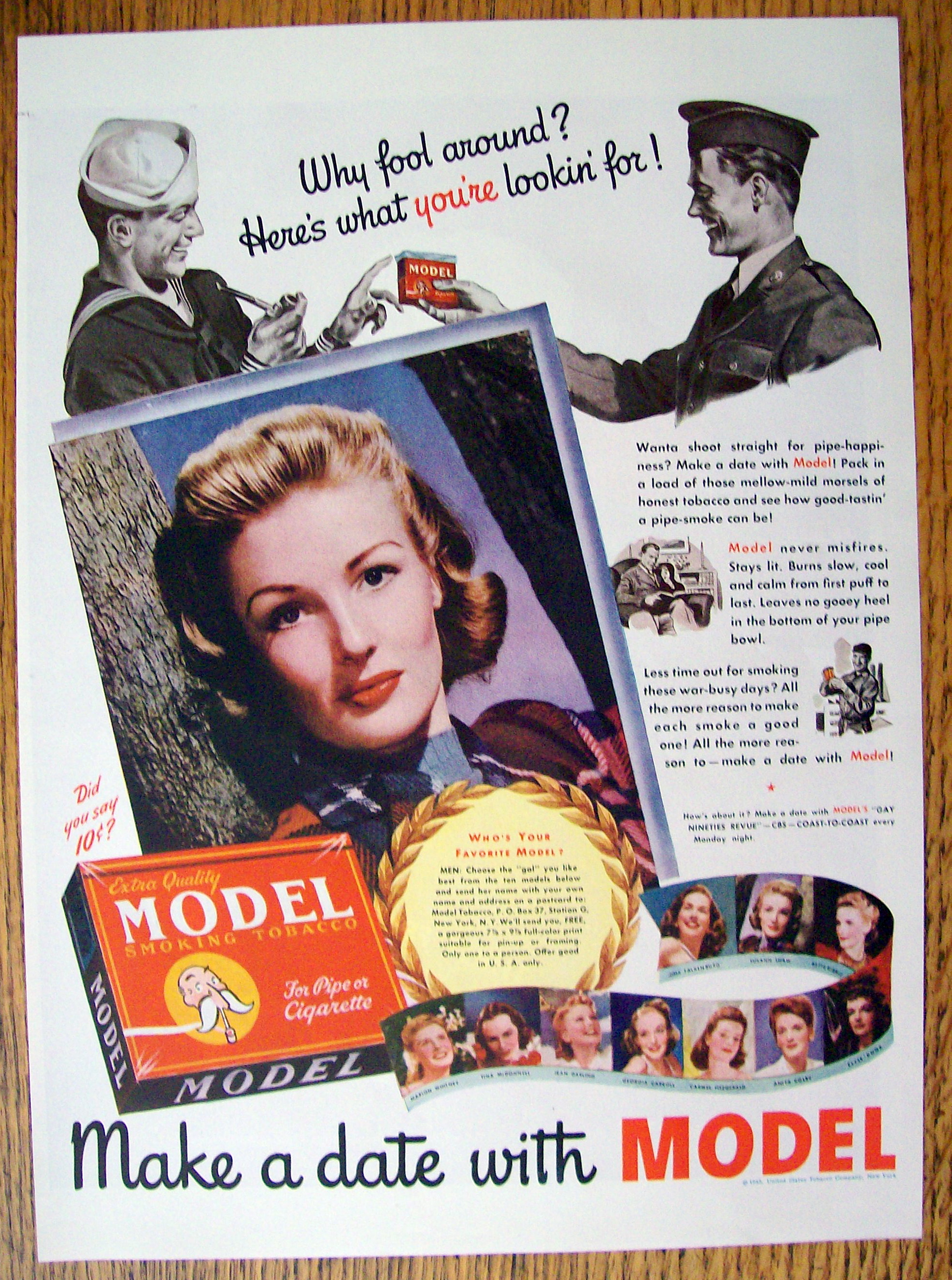 1943 Model Smoking Tobacco with Pick Your Model