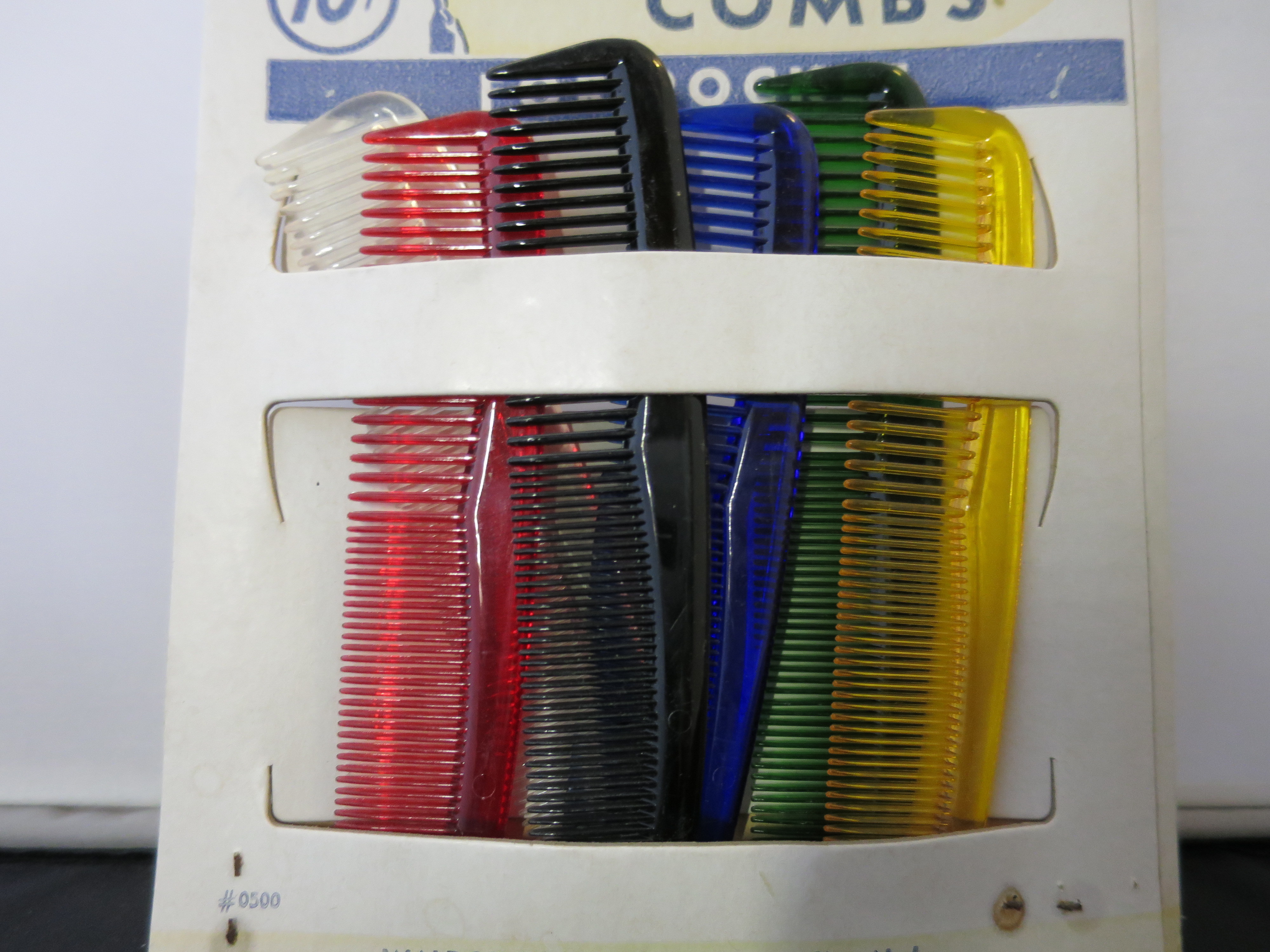 Vintage Waldor Pockets Comb Combs Display New Old Stock