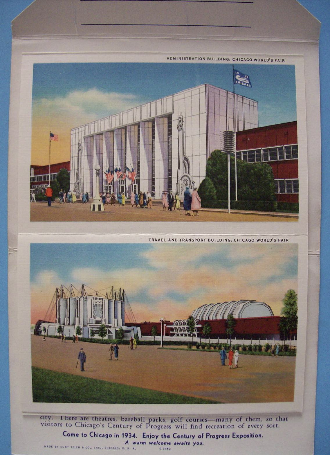 Black Forest Village Postcard Folder-Chicago World Fair