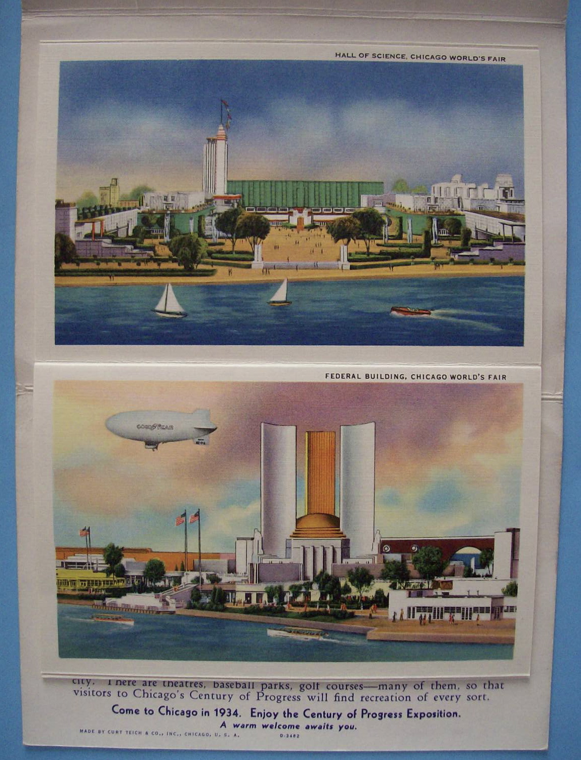 Black Forest Village Postcard Folder-Chicago World Fair