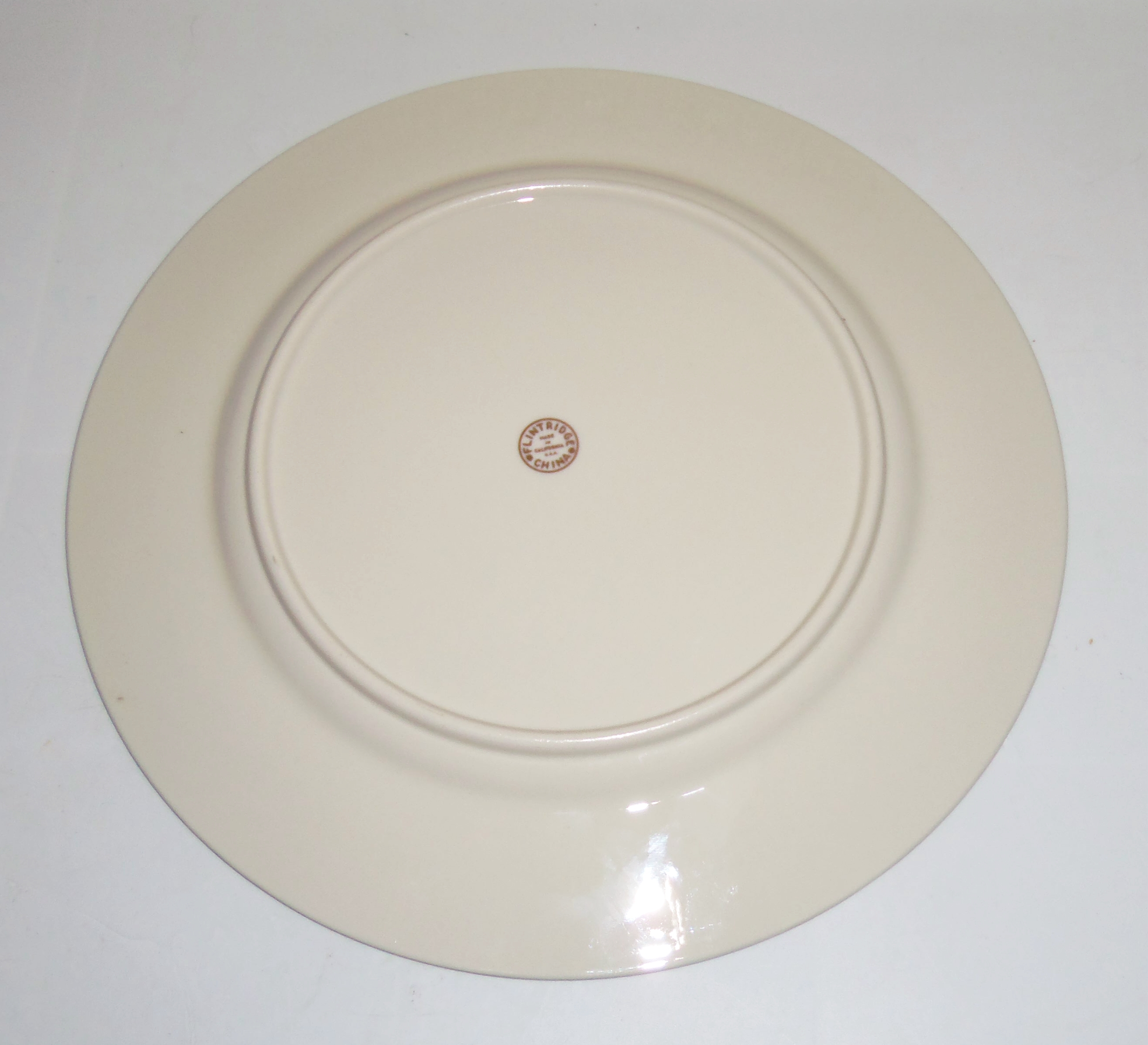 Flintridge China Moss Rose Teal Green Dinner Plate!