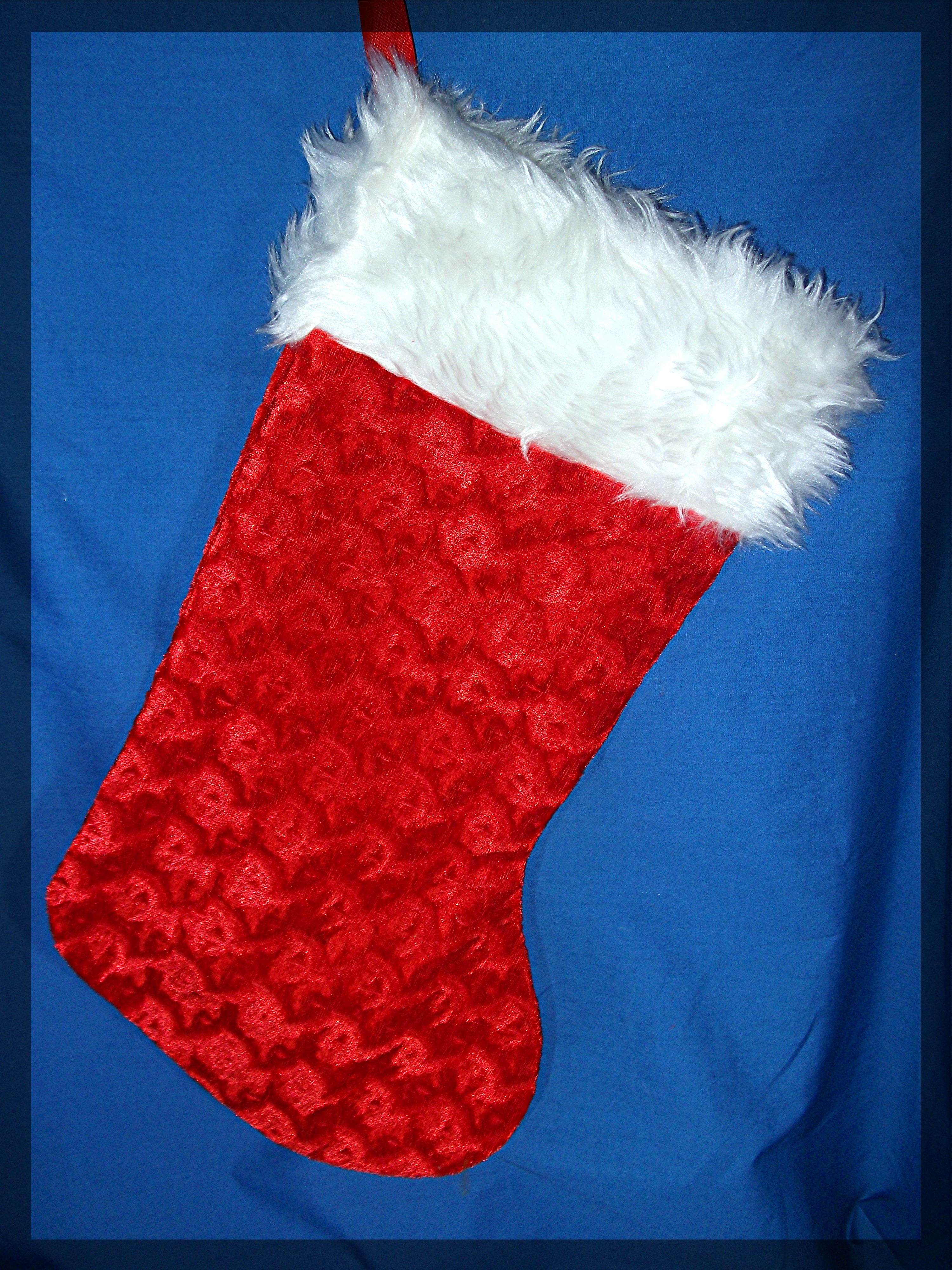 Fancy Red Christmas Stocking................
