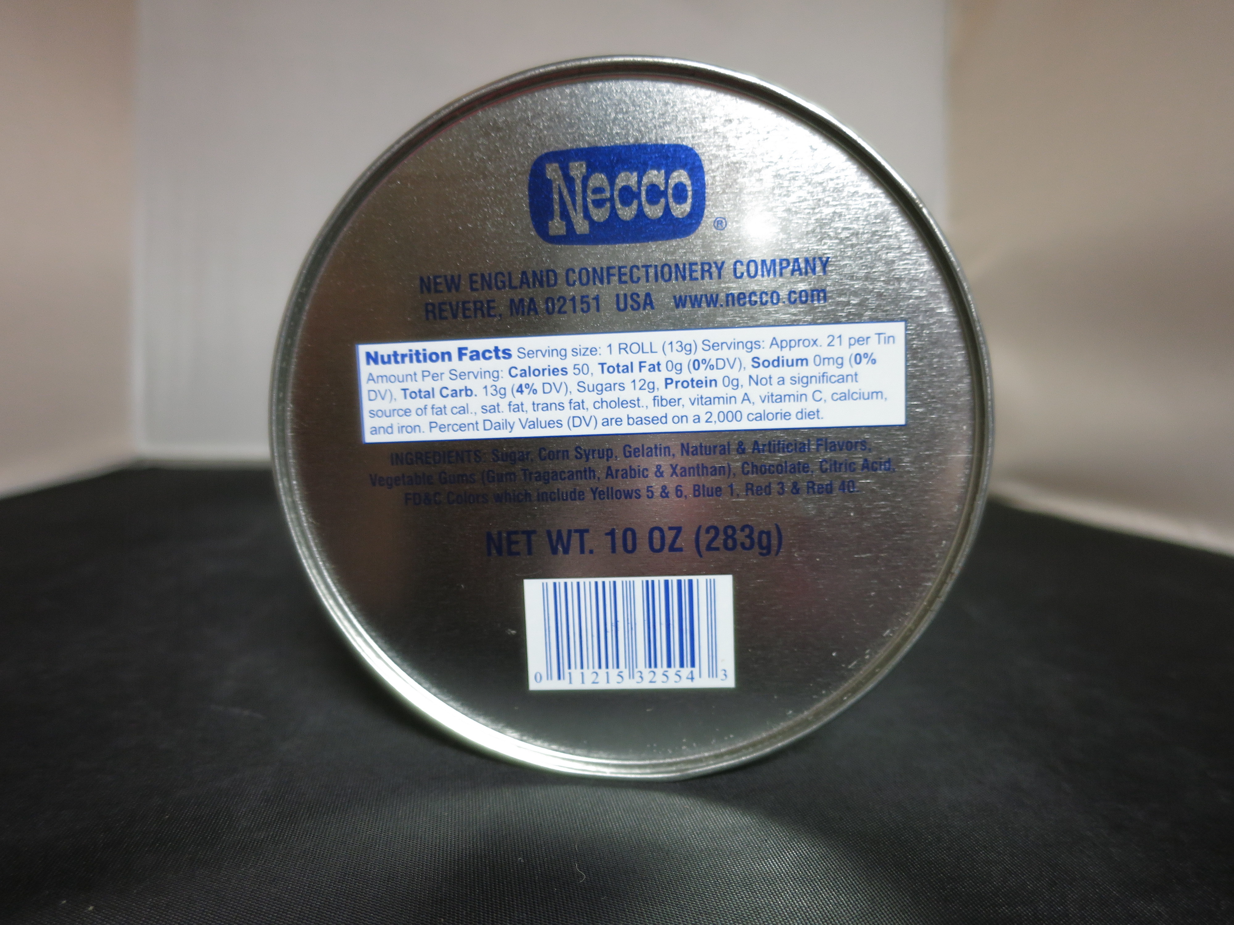 Vintage Necco Candy Wafer tin New England Confectionery Co