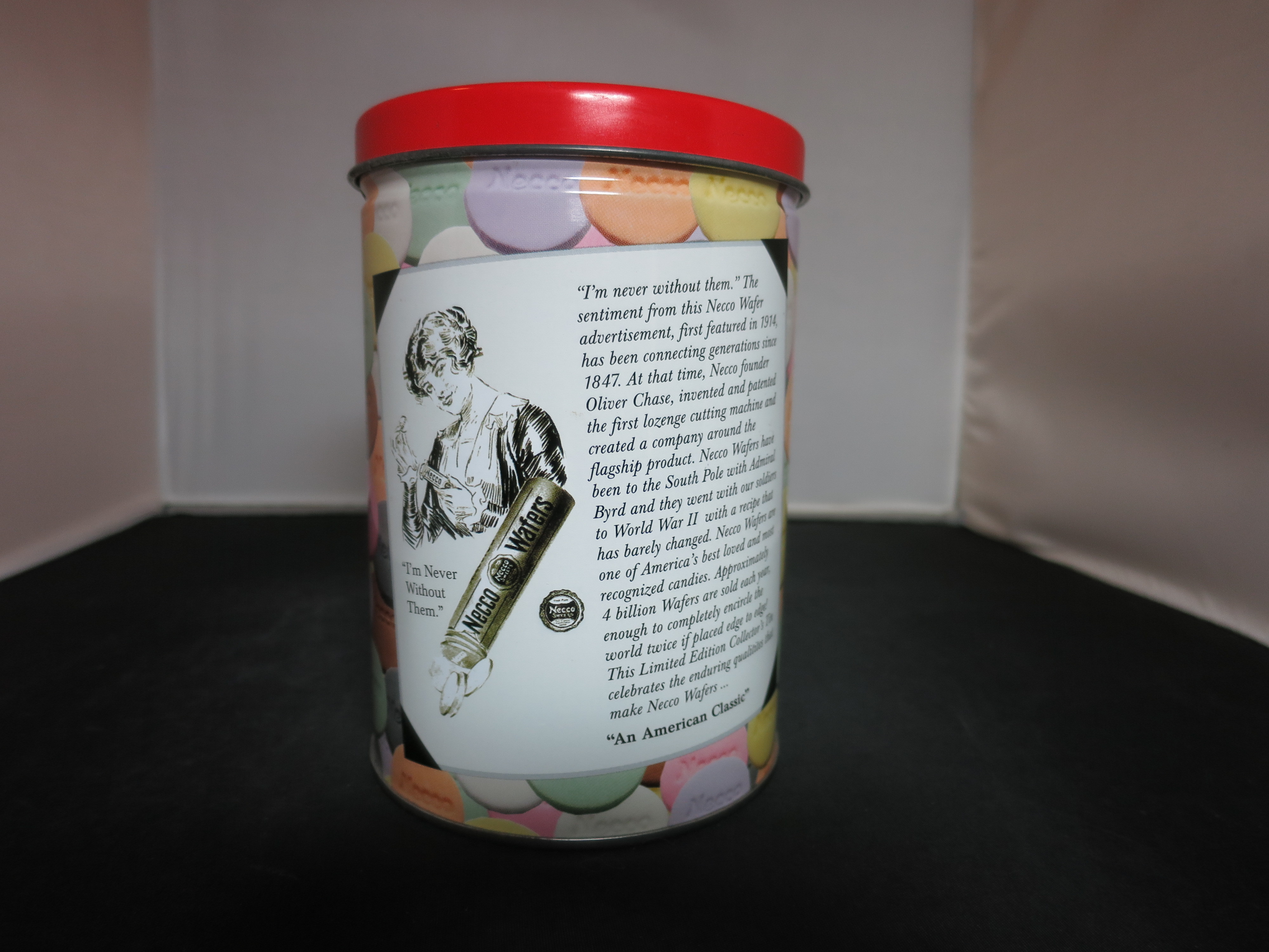 Vintage Necco Candy Wafer tin New England Confectionery Co