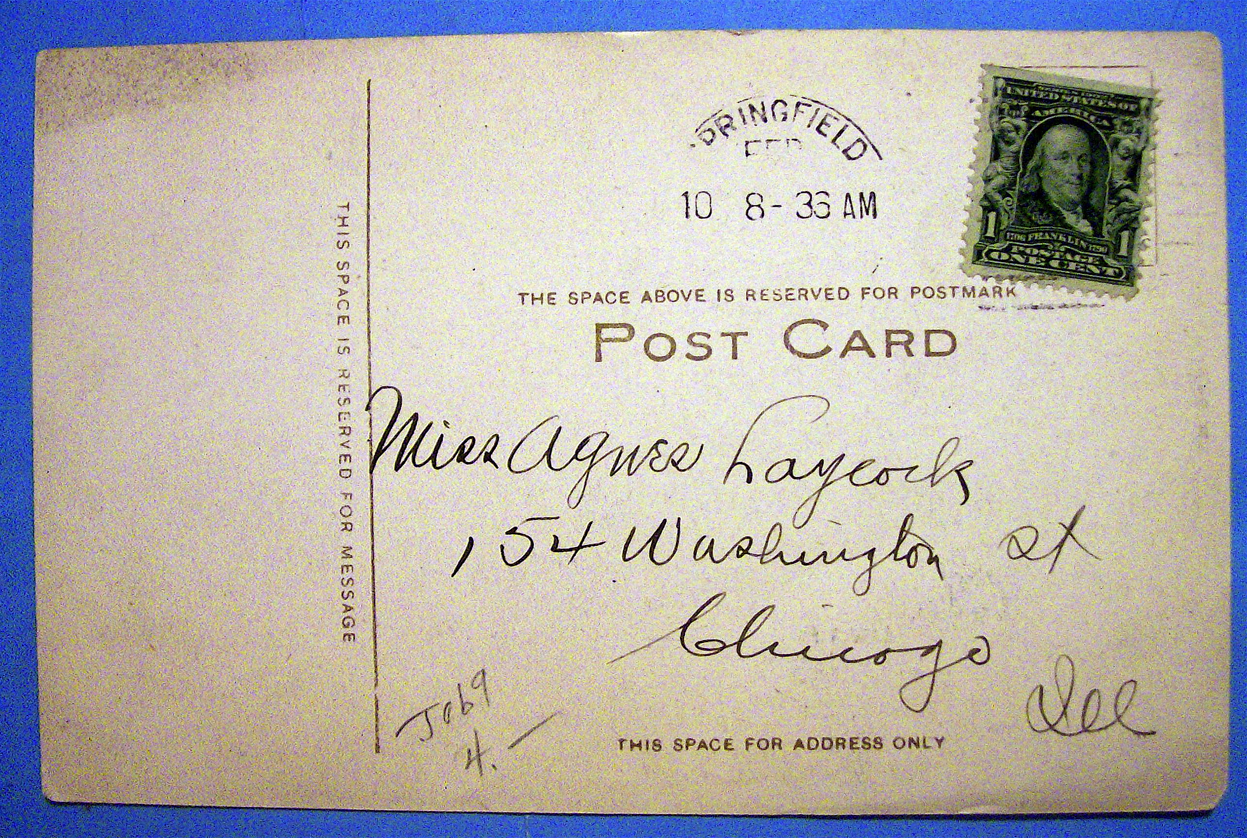 Lincoln's Home In Springfield, Ill Postcard
