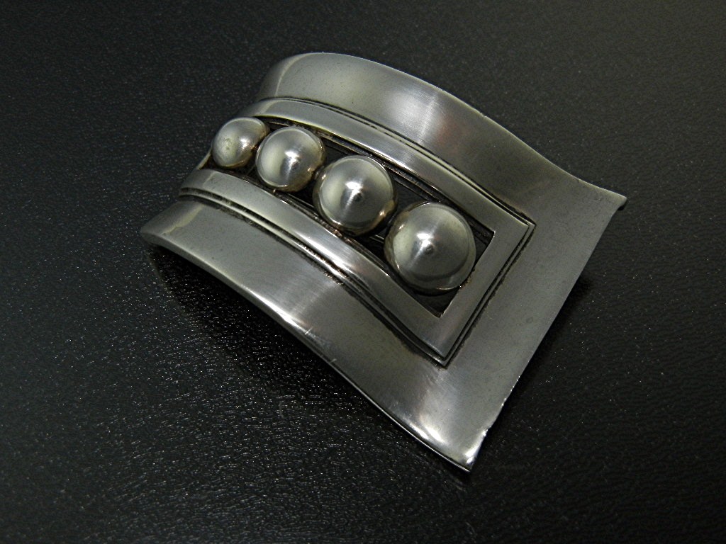 Brooch Pin Sterling Silver Signed BL Taxco Mexico