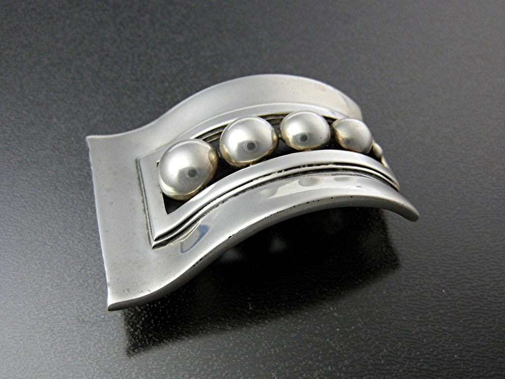 Brooch Pin Sterling Silver Signed BL Taxco Mexico