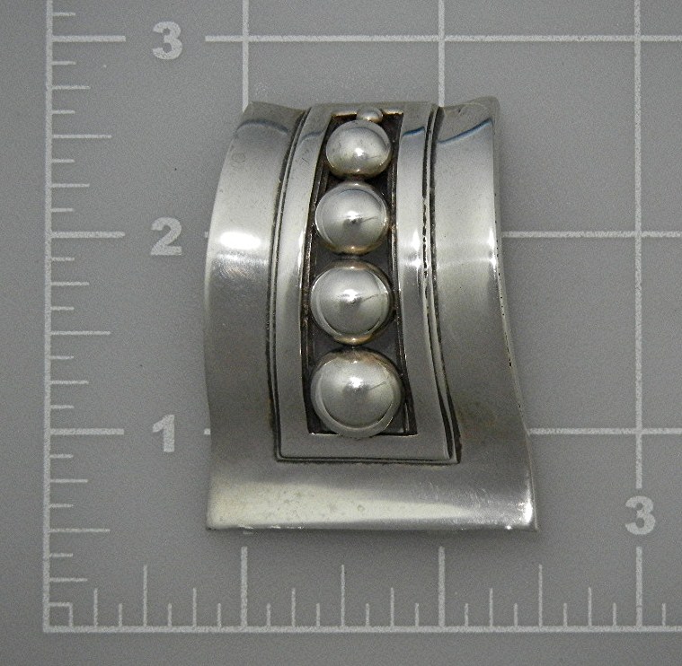 Brooch Pin Sterling Silver Signed BL Taxco Mexico