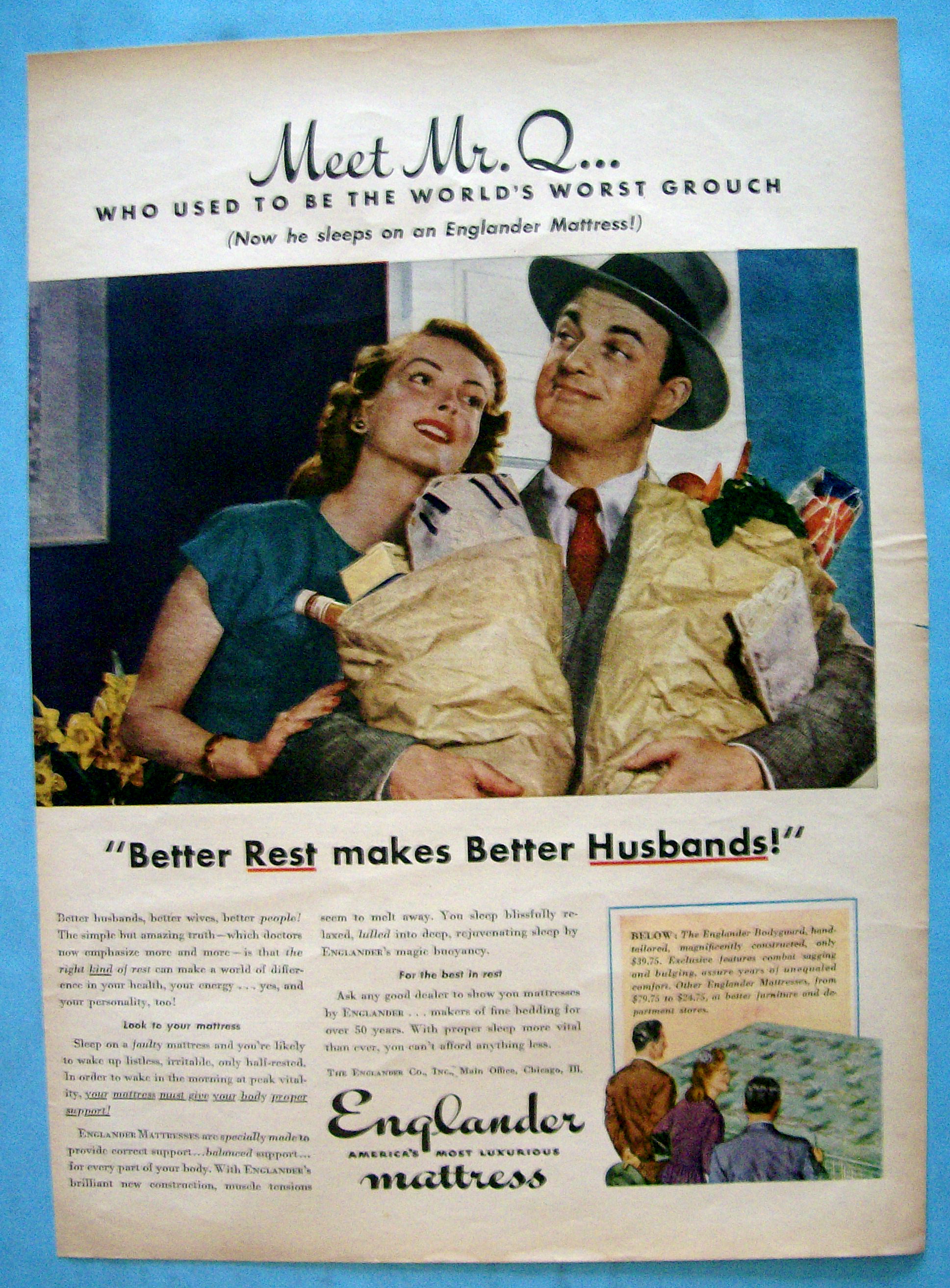 1945 Englander Mattress with the World's Worst Grouch
