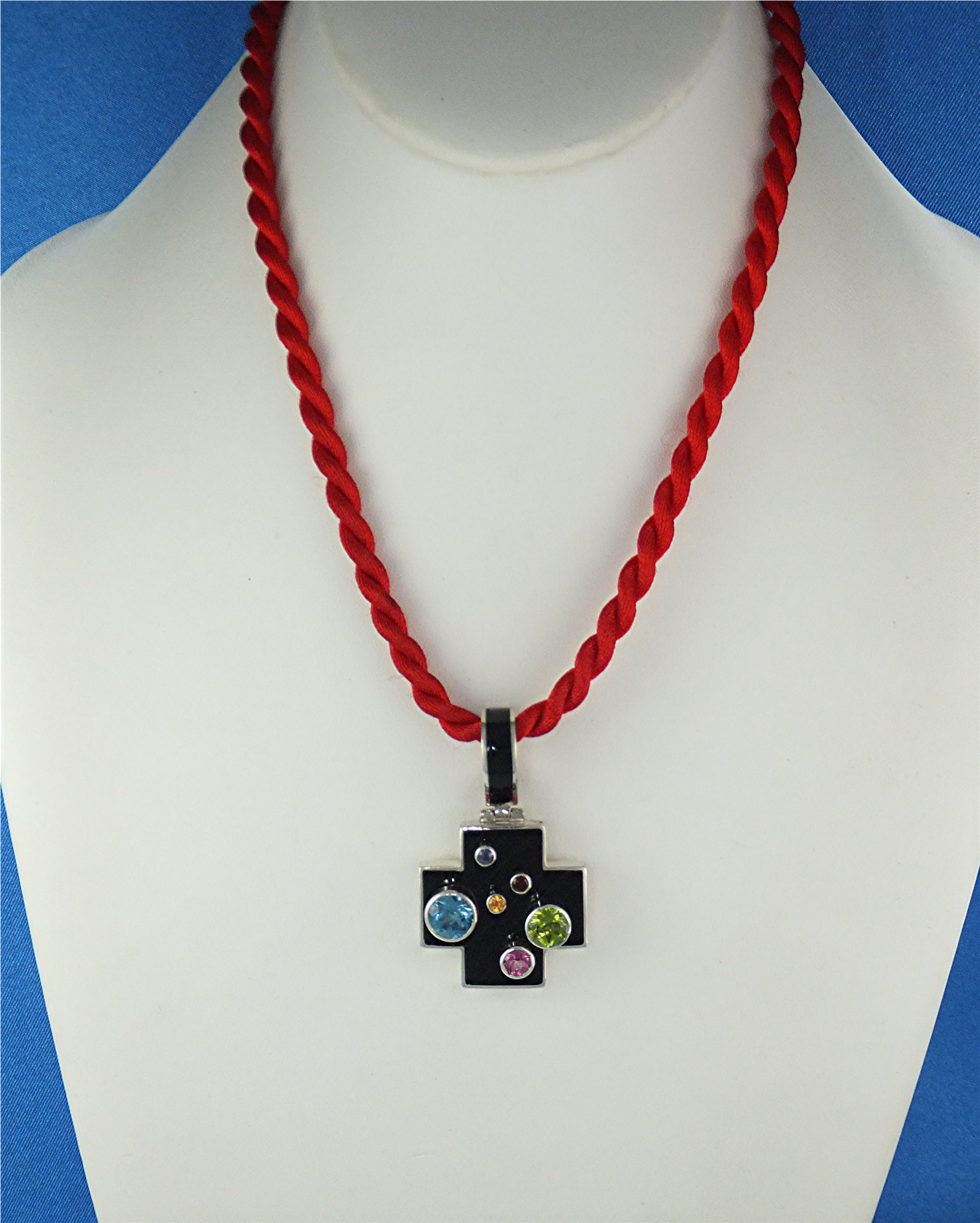 Pendant Sterling Silver Gemstone Onyx Cynthia Griffis