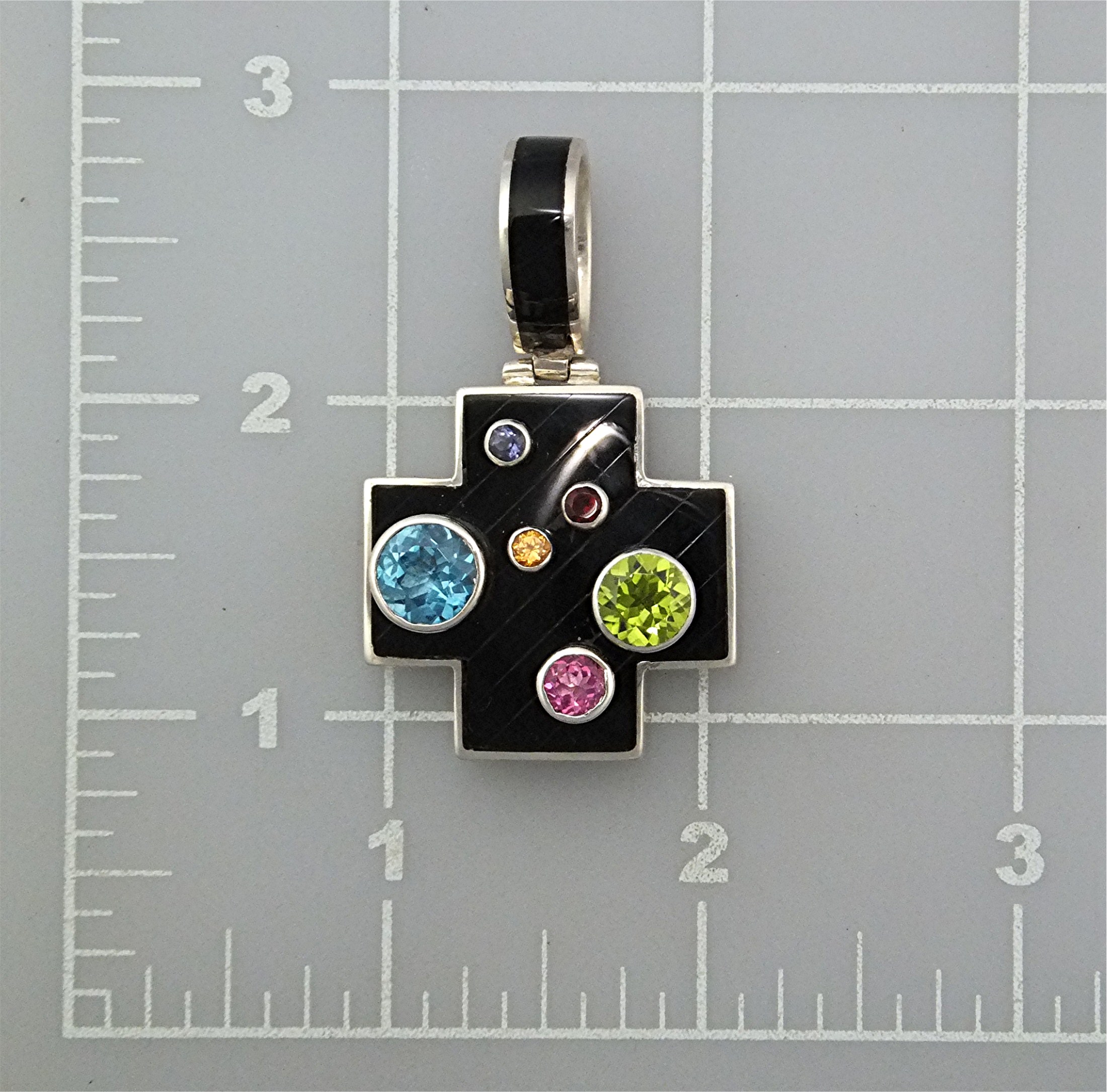 Pendant Sterling Silver Gemstone Onyx Cynthia Griffis