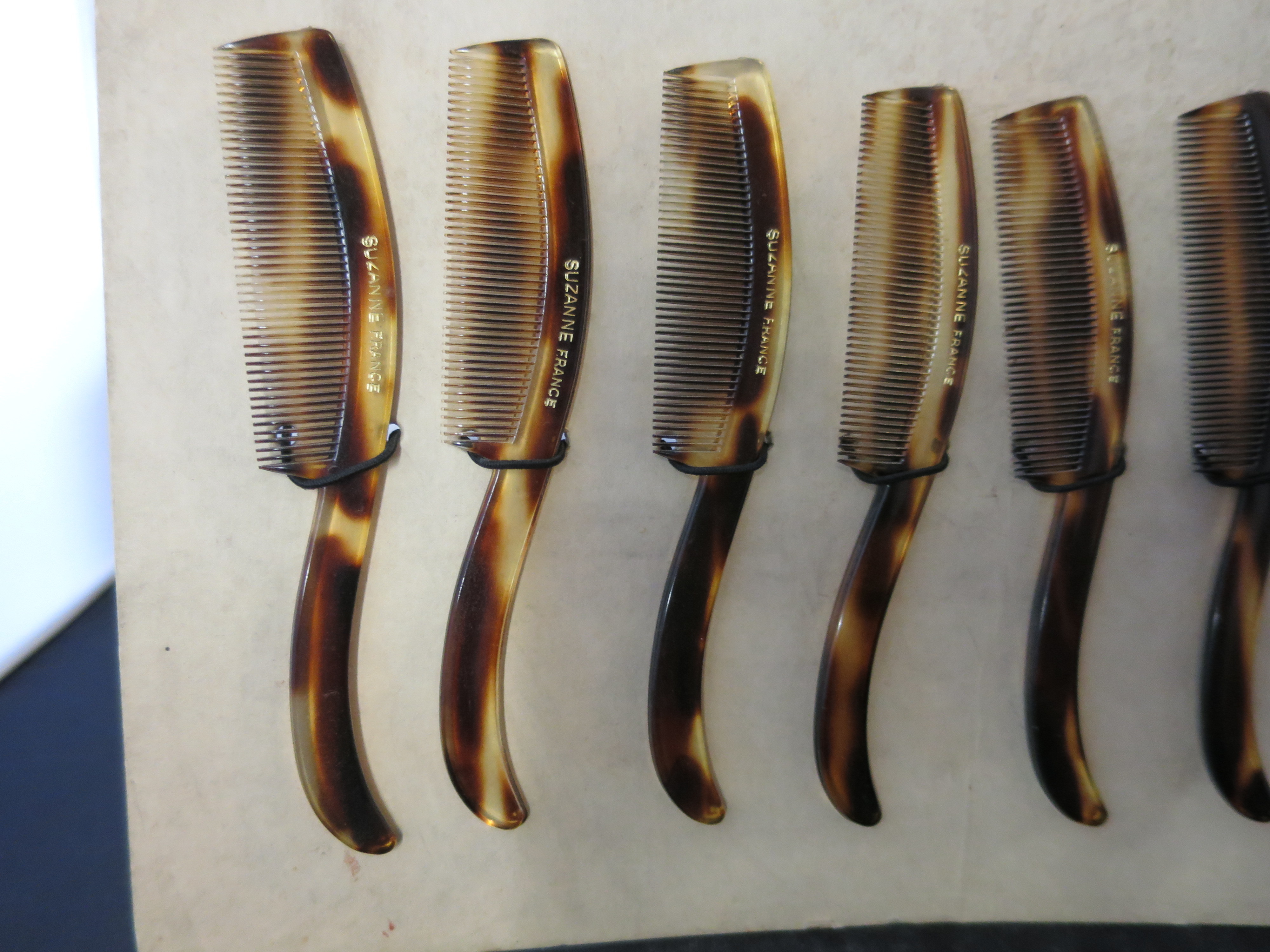 Vintage Suzane France Mustache and Sideburn Combs new old stock