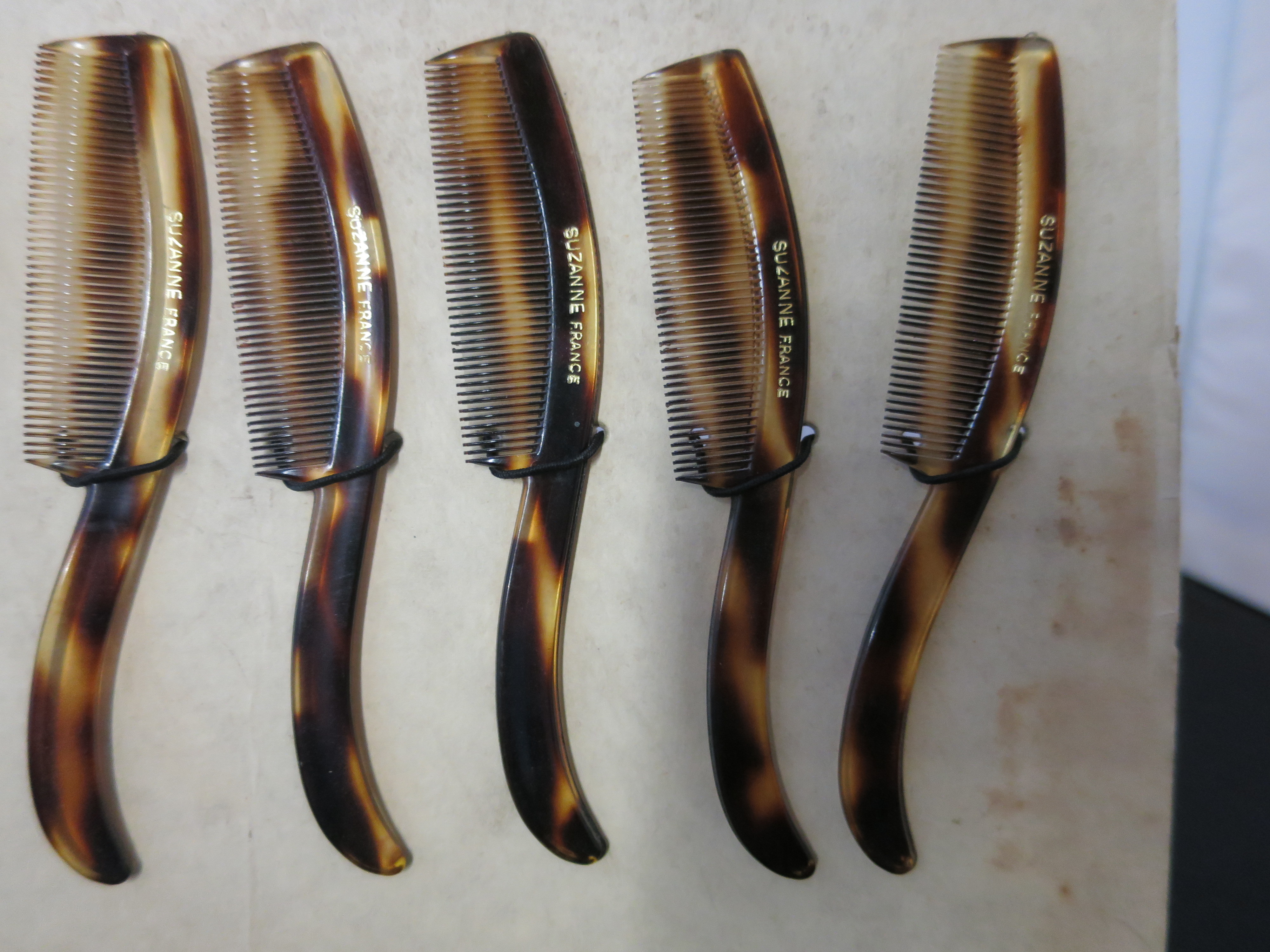 Vintage Suzane France Mustache and Sideburn Combs new old stock