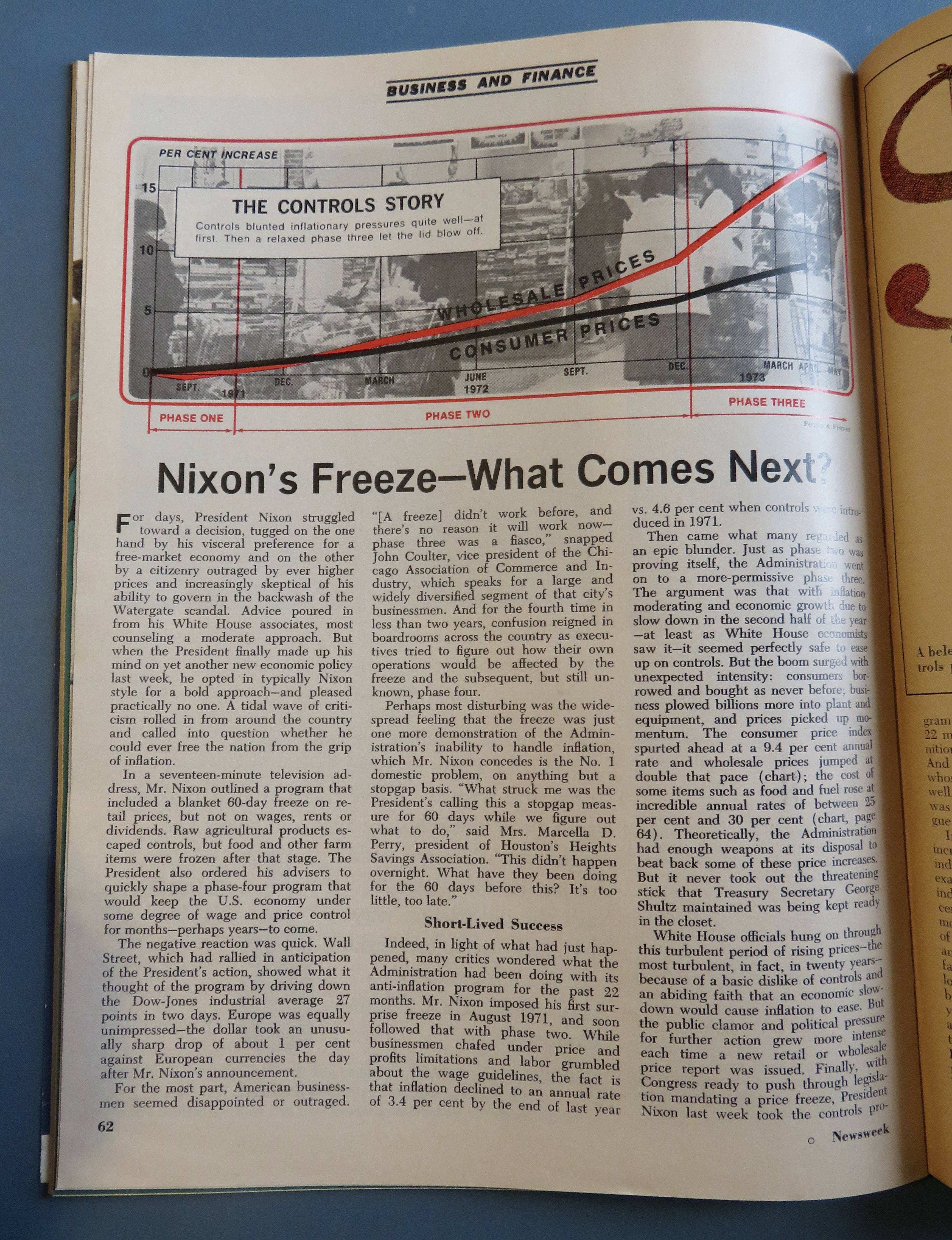 Newsweek Magazine June 25, 1973 The Freeze What Next?