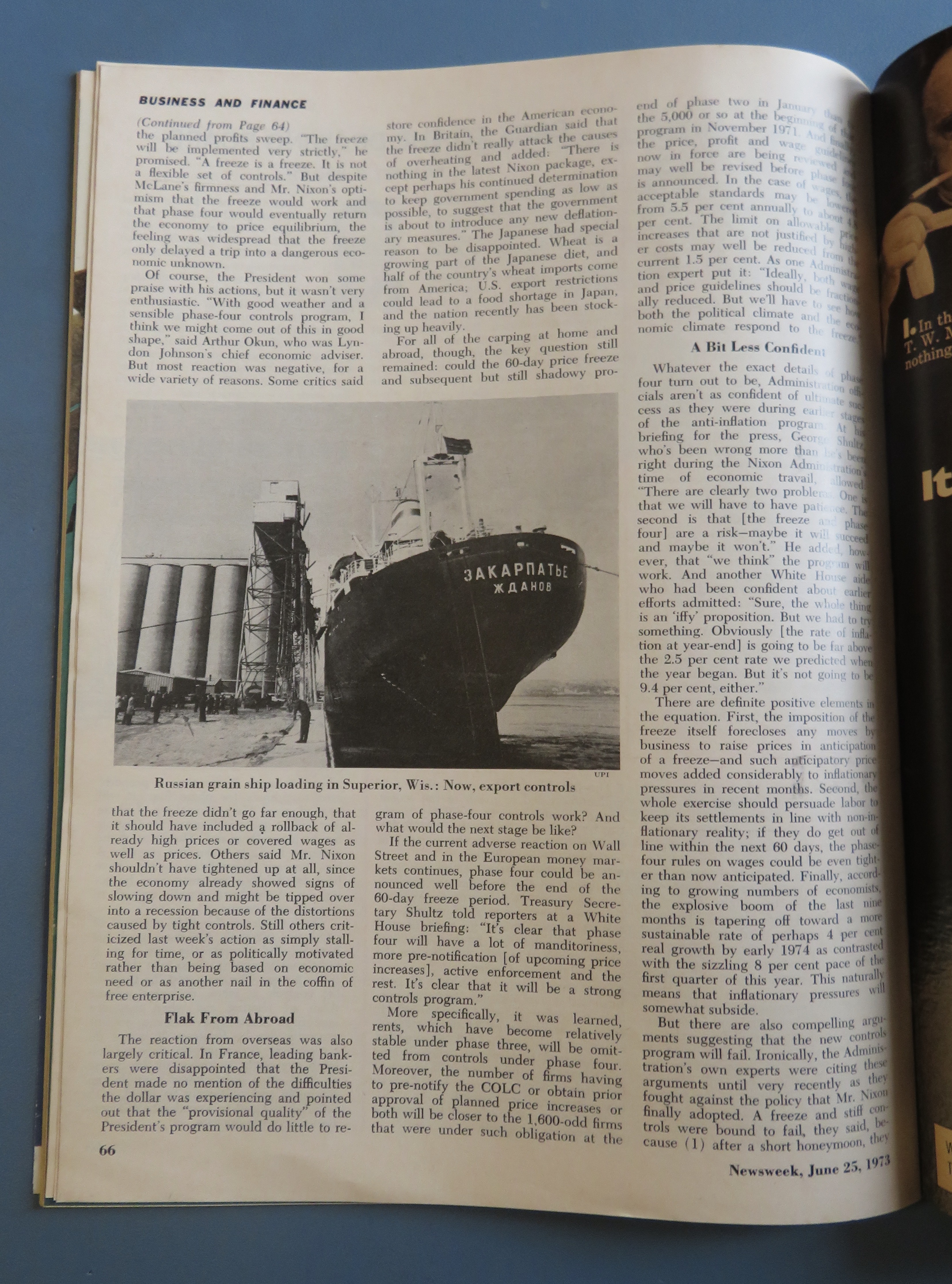 Newsweek Magazine June 25, 1973 The Freeze What Next?