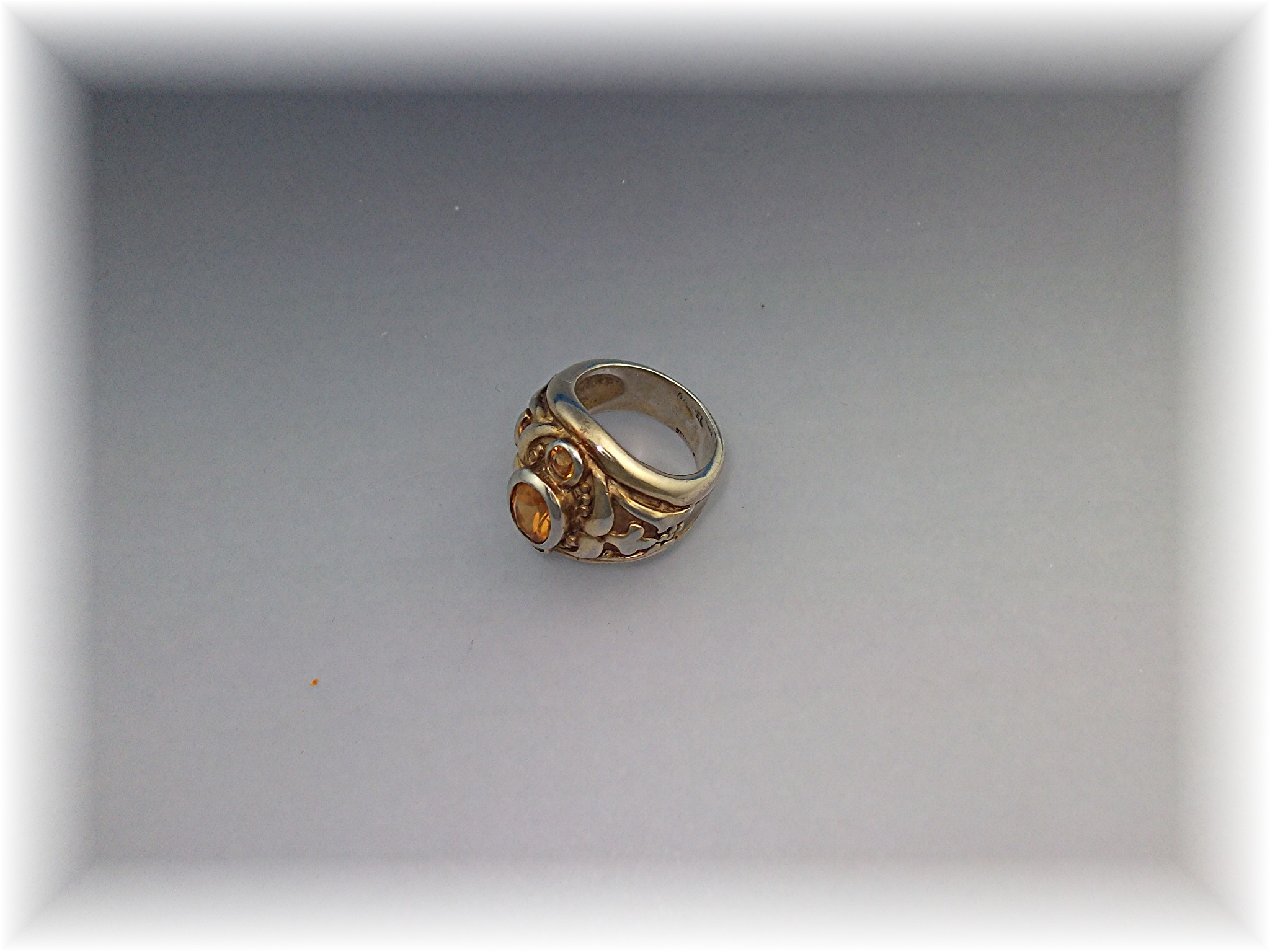 Ring Sterling Silver Gold Overlay &  Citrine