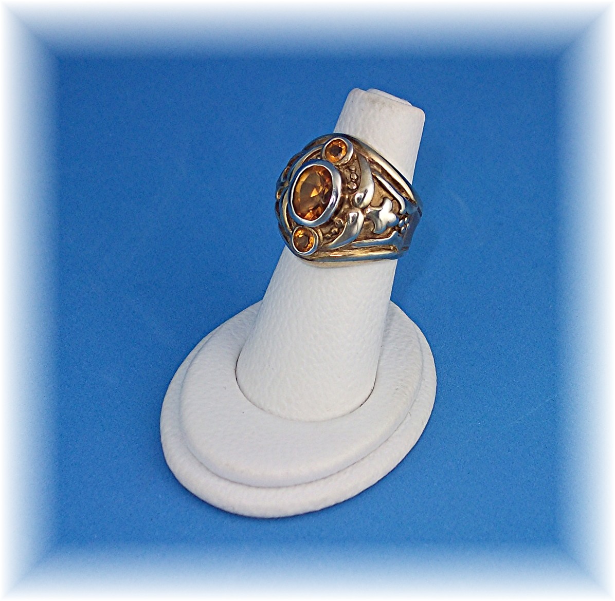 Ring Sterling Silver Gold Overlay &  Citrine