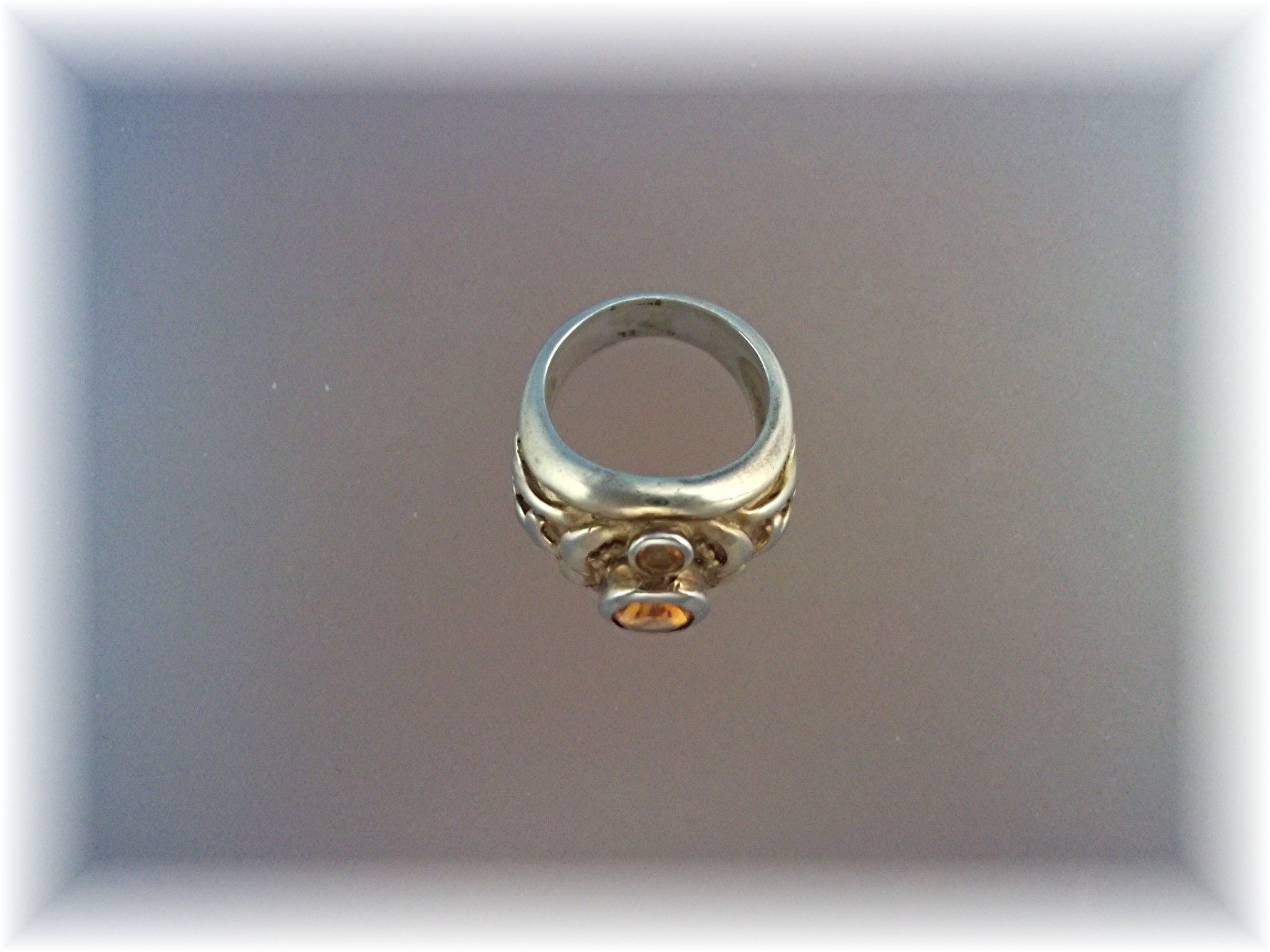 Ring Sterling Silver Gold Overlay &  Citrine