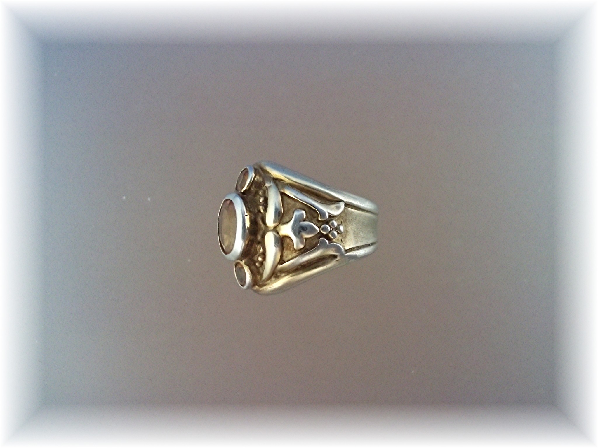 Ring Sterling Silver Gold Overlay &  Citrine