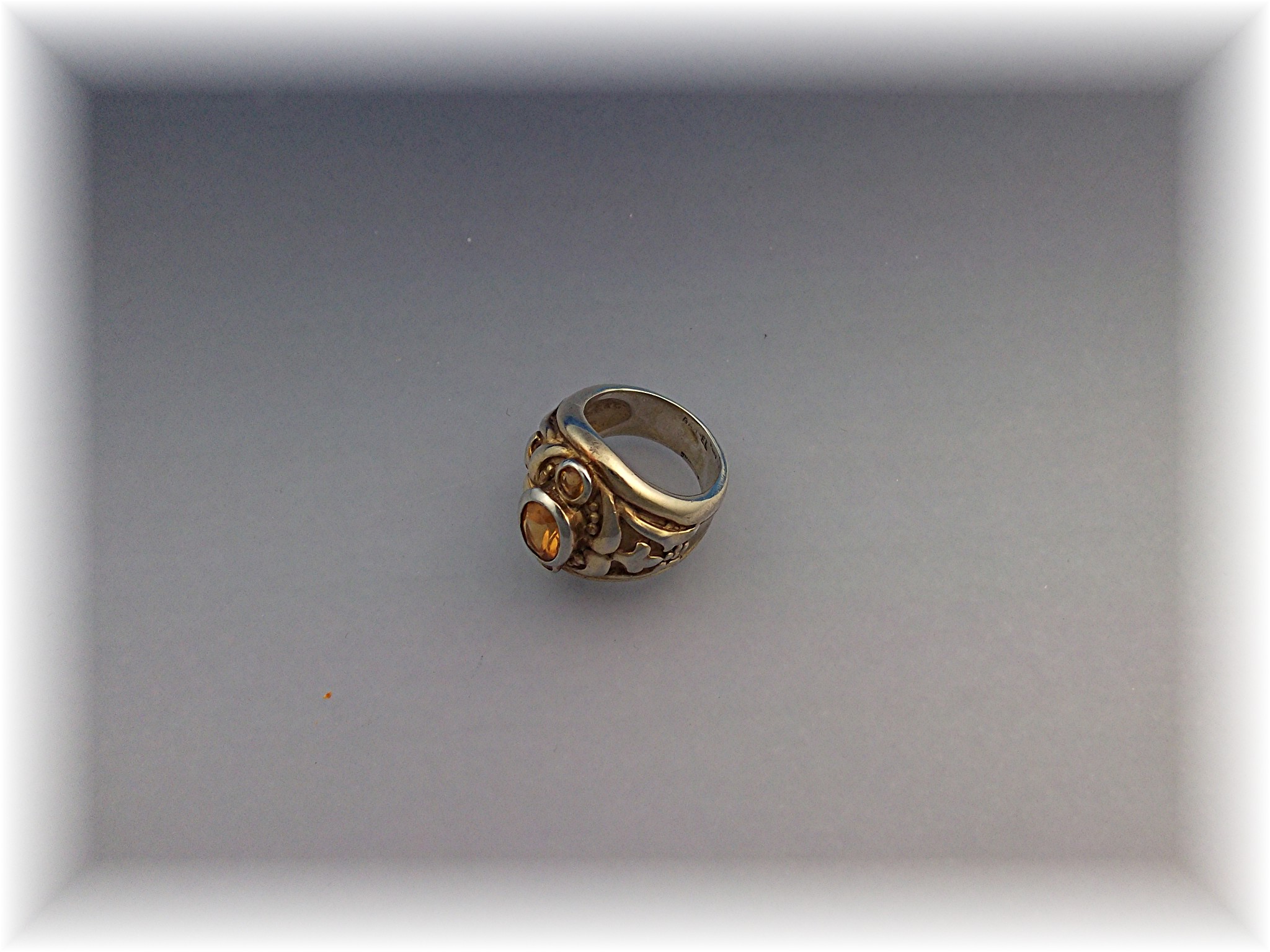 Ring Sterling Silver Gold Overlay &  Citrine