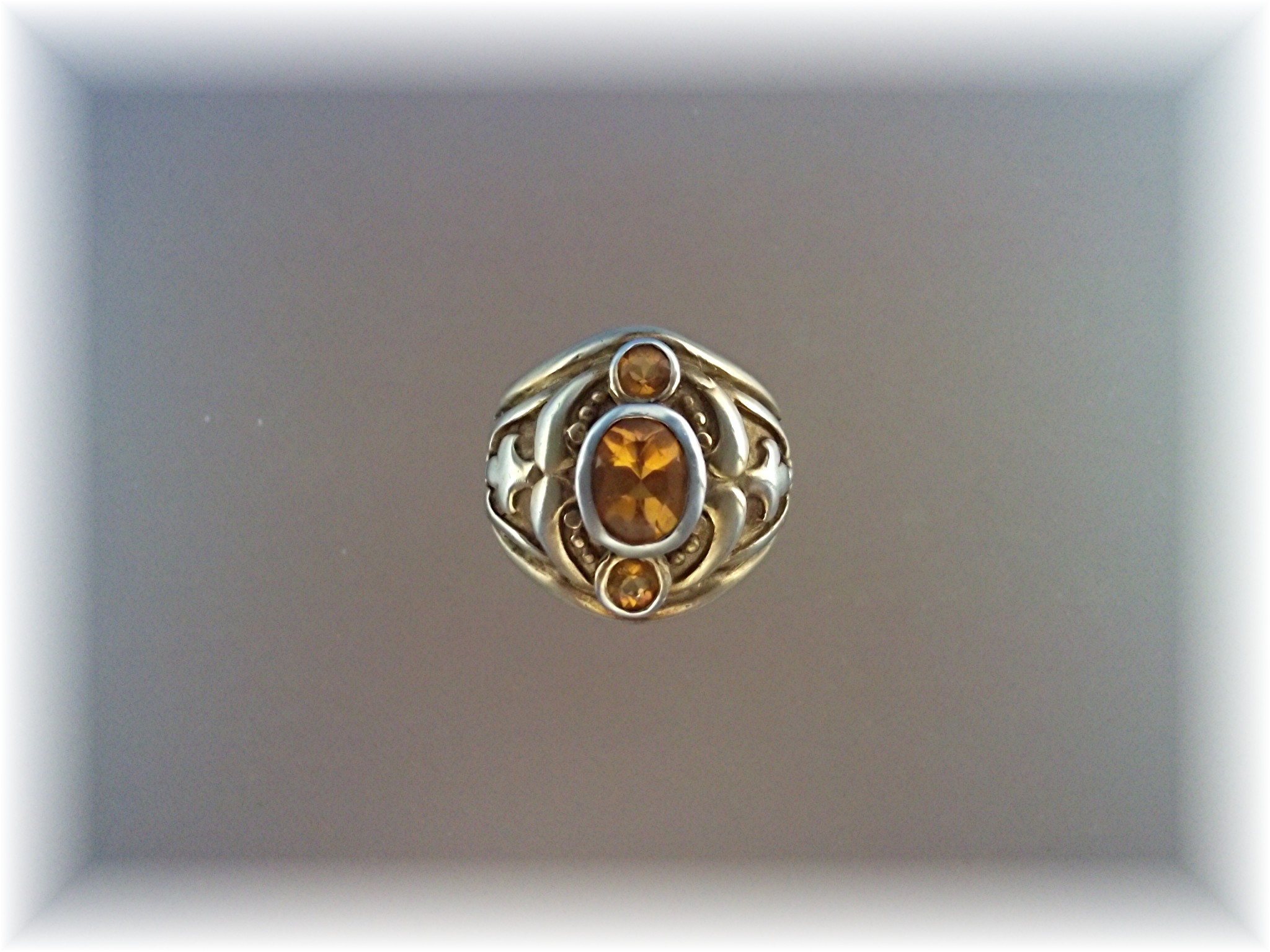 Ring Sterling Silver Gold Overlay &  Citrine