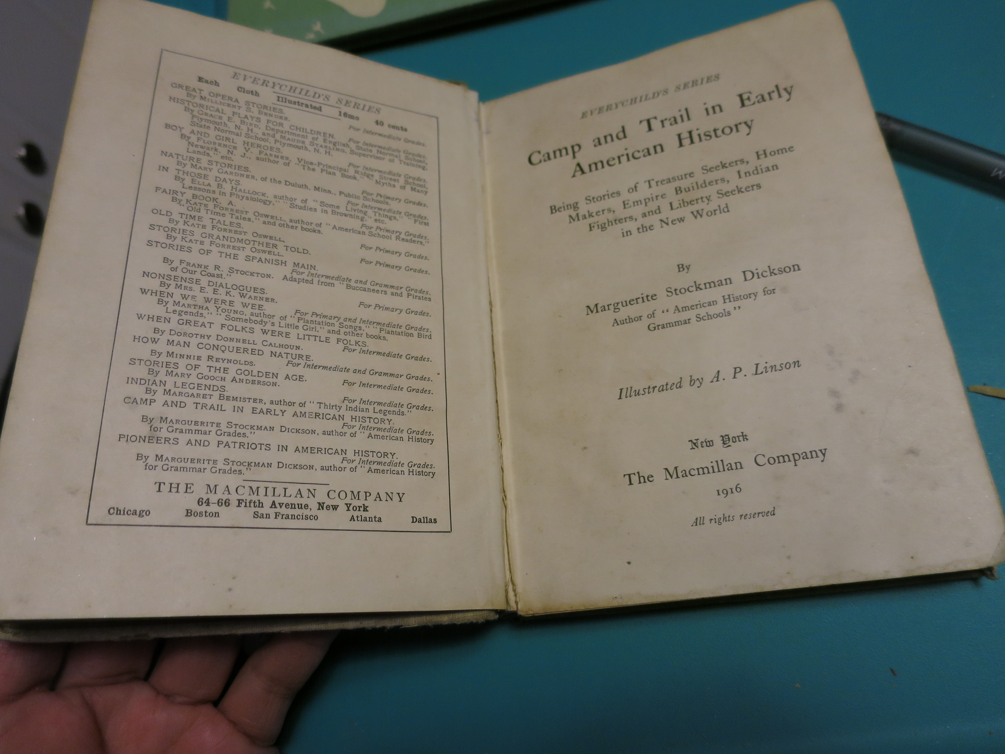 Camp and Trail in Early American History by M Stockman 1916