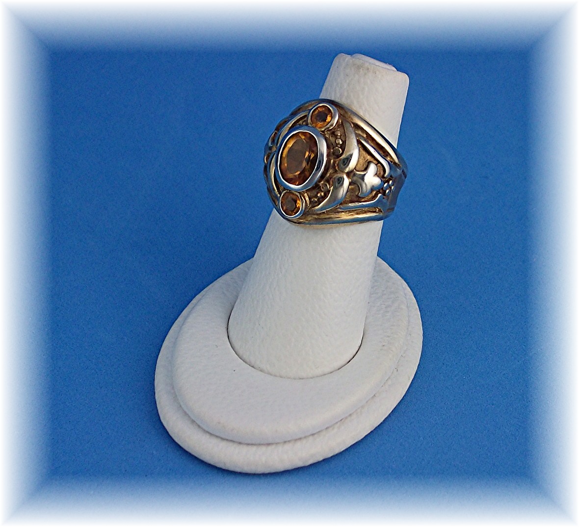 Ring Sterling Silver Gold Overlay &  Citrine