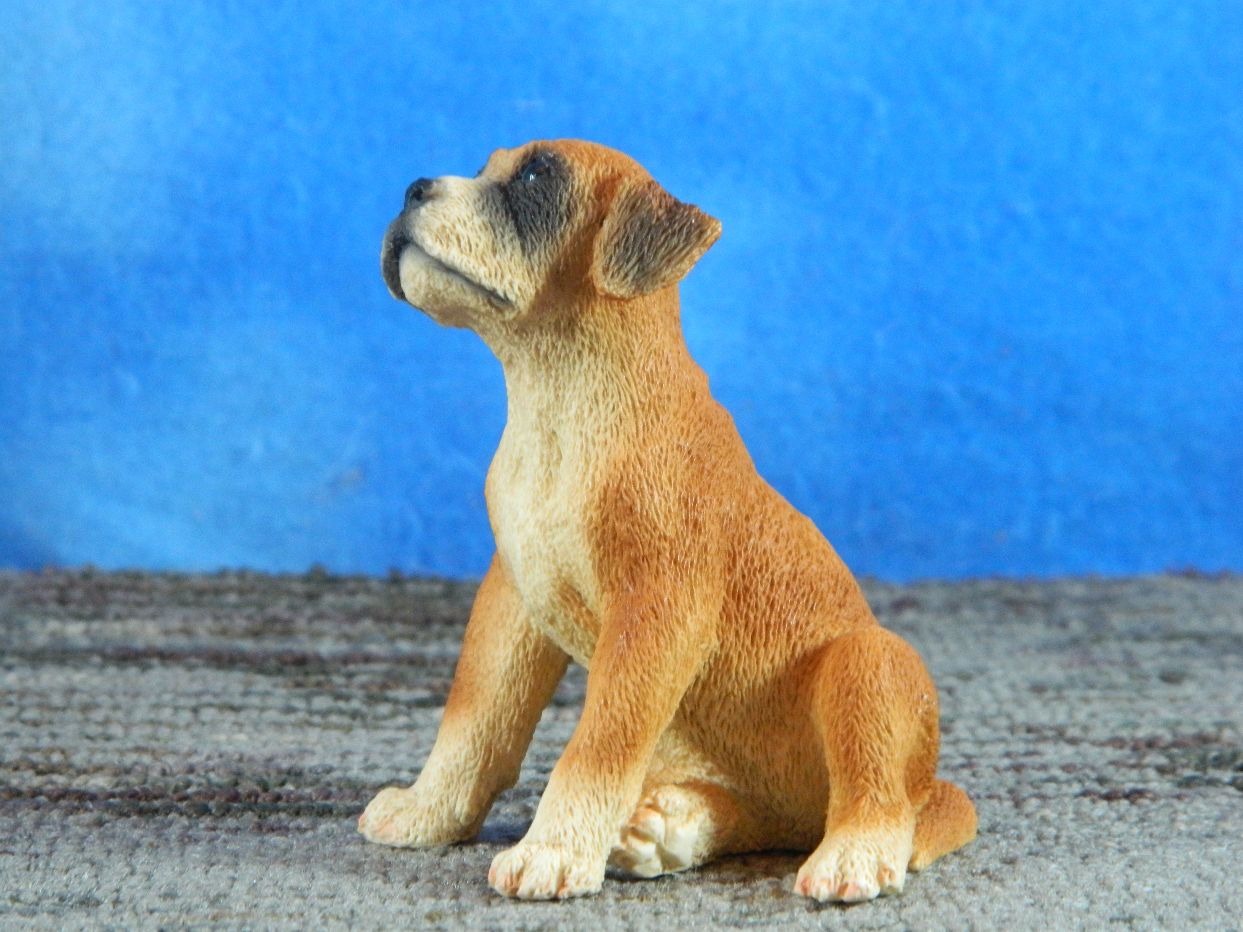 Castagna Italy Alabaster Resin Sitting Boxer Puppy