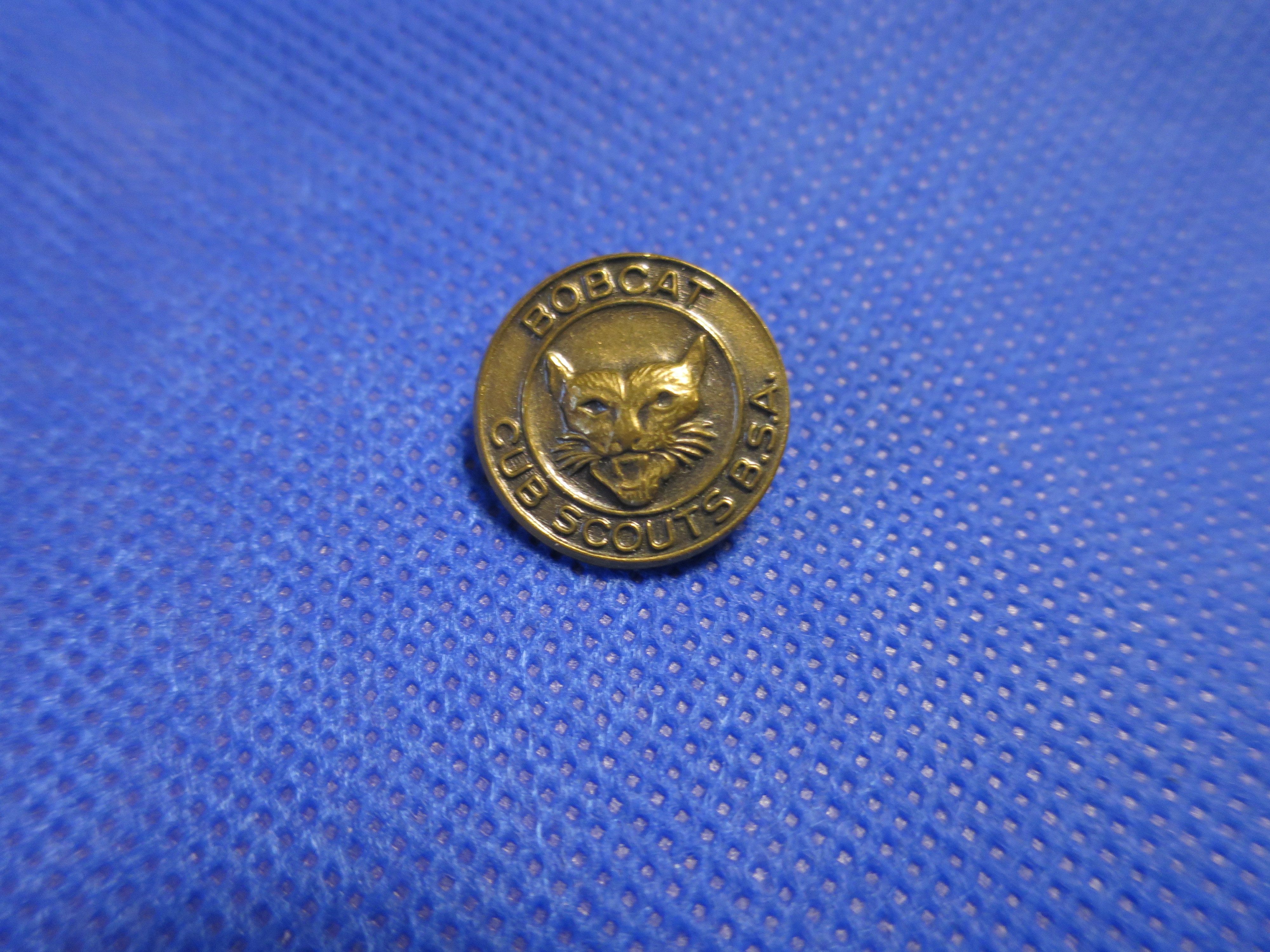 Bob Cats Cub Scouts BSA Brass Pin 1960s